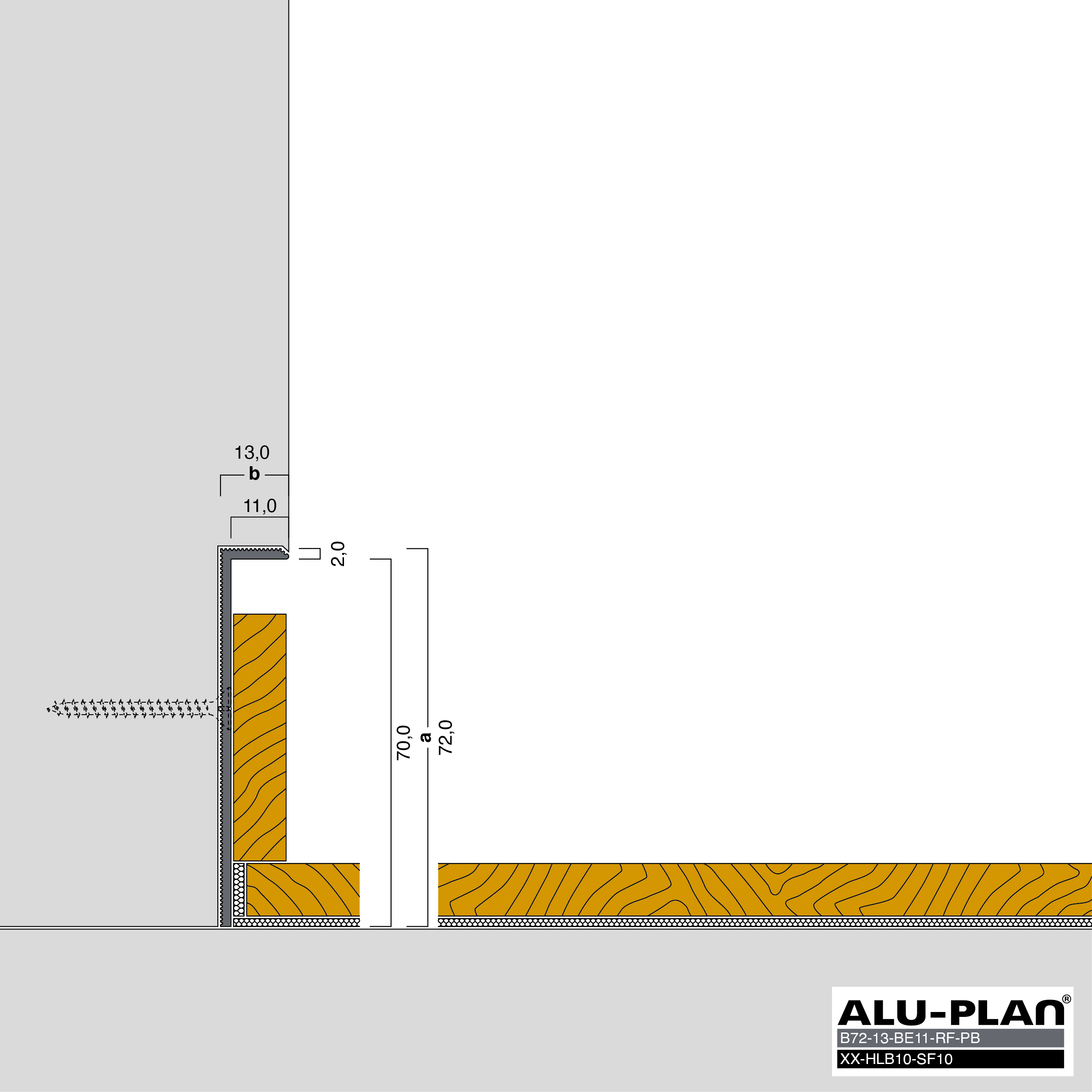 ALU-PLAN® Installation :: B72-13-BE11-RF-PB-XX-HLB10-SF10