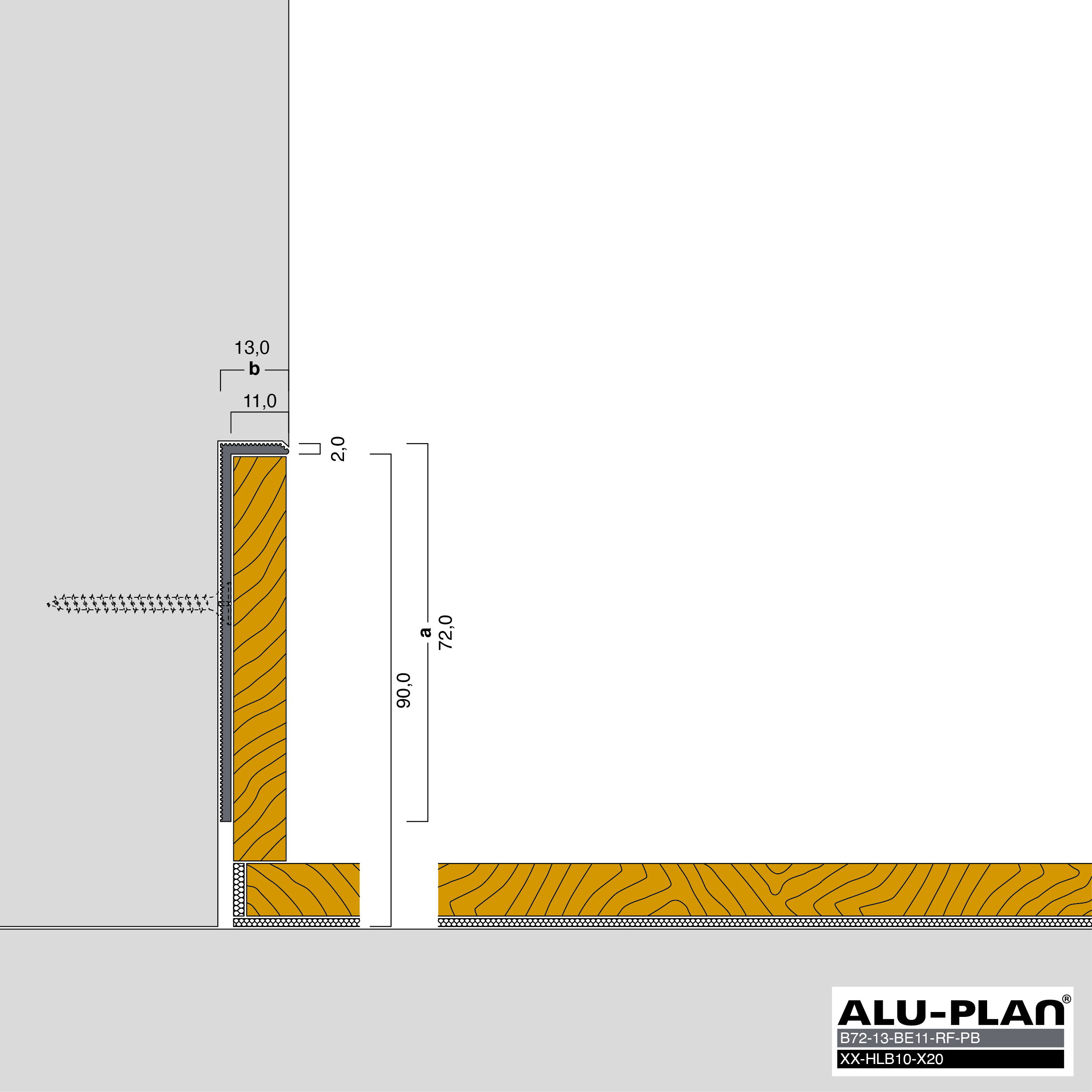 ALU-PLAN® Installation :: B72-13-BE11-RF-PB-XX-HLB10-X20