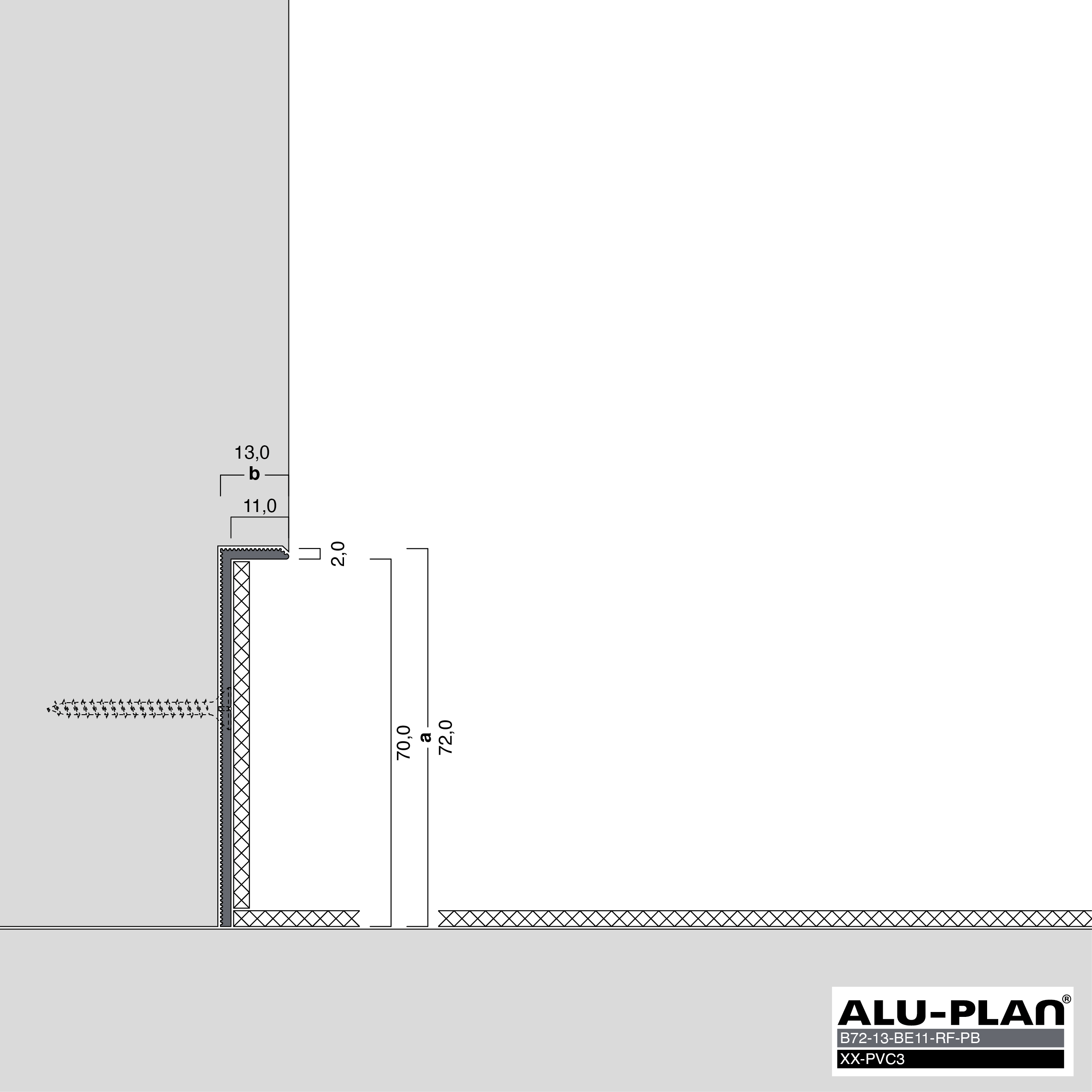 ALU-PLAN® Installation :: B72-13-BE11-RF-PB-XX-PVC3