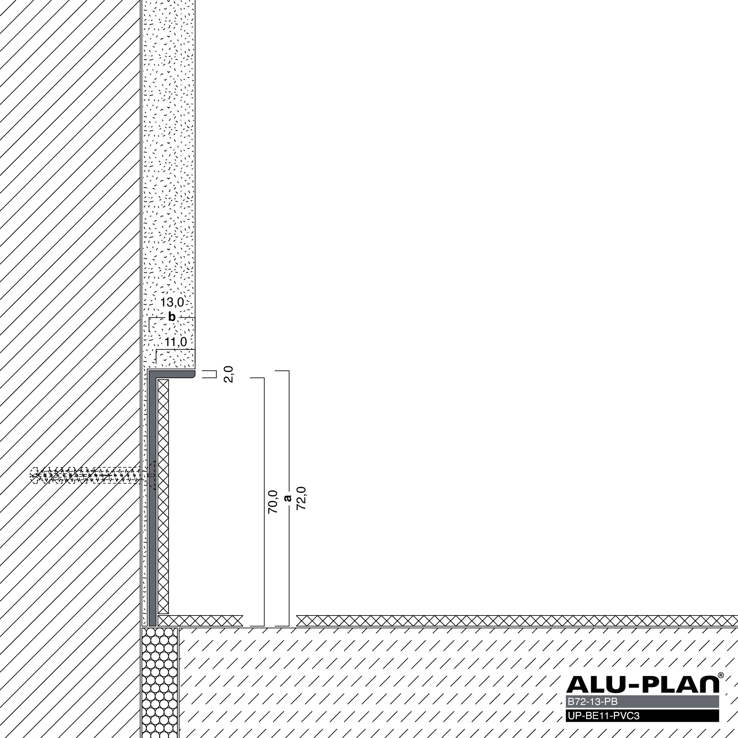 ALU-PLAN® Installation :: B72-13-PB-UP-BE11-PVC3