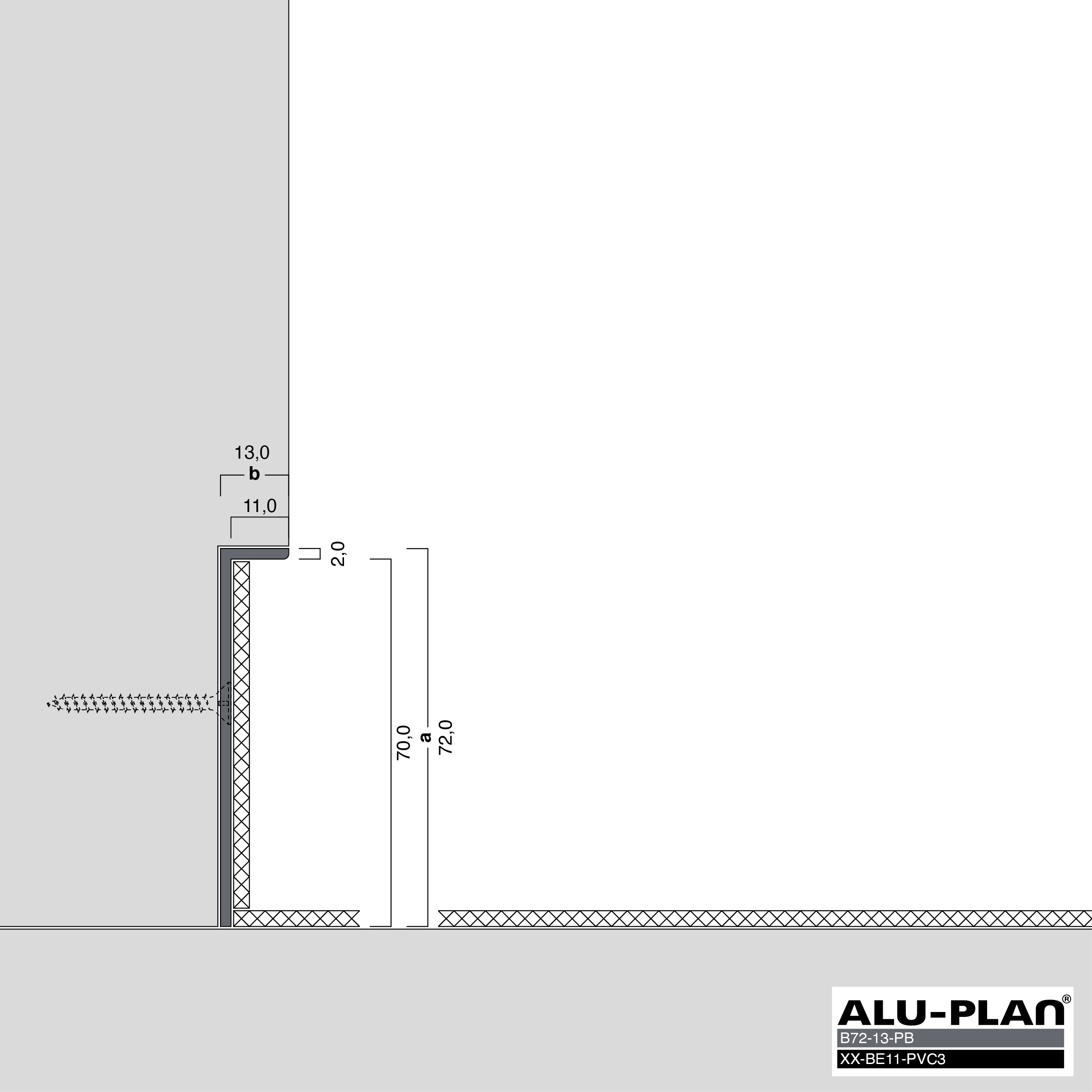 ALU-PLAN® Installation :: B72-13-PB-XX-BE11-PVC3