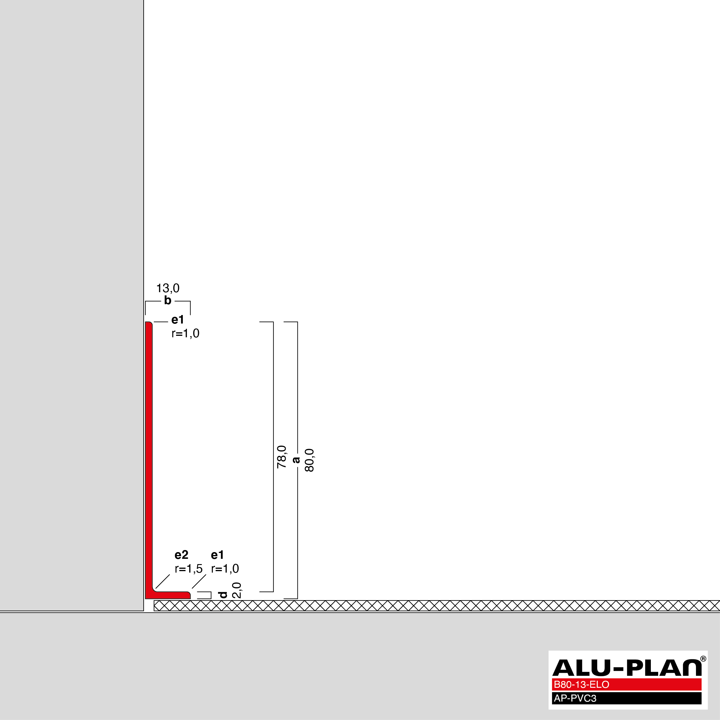 ALU-PLAN® Installation :: B80-13-ELO-AP-PVC3
