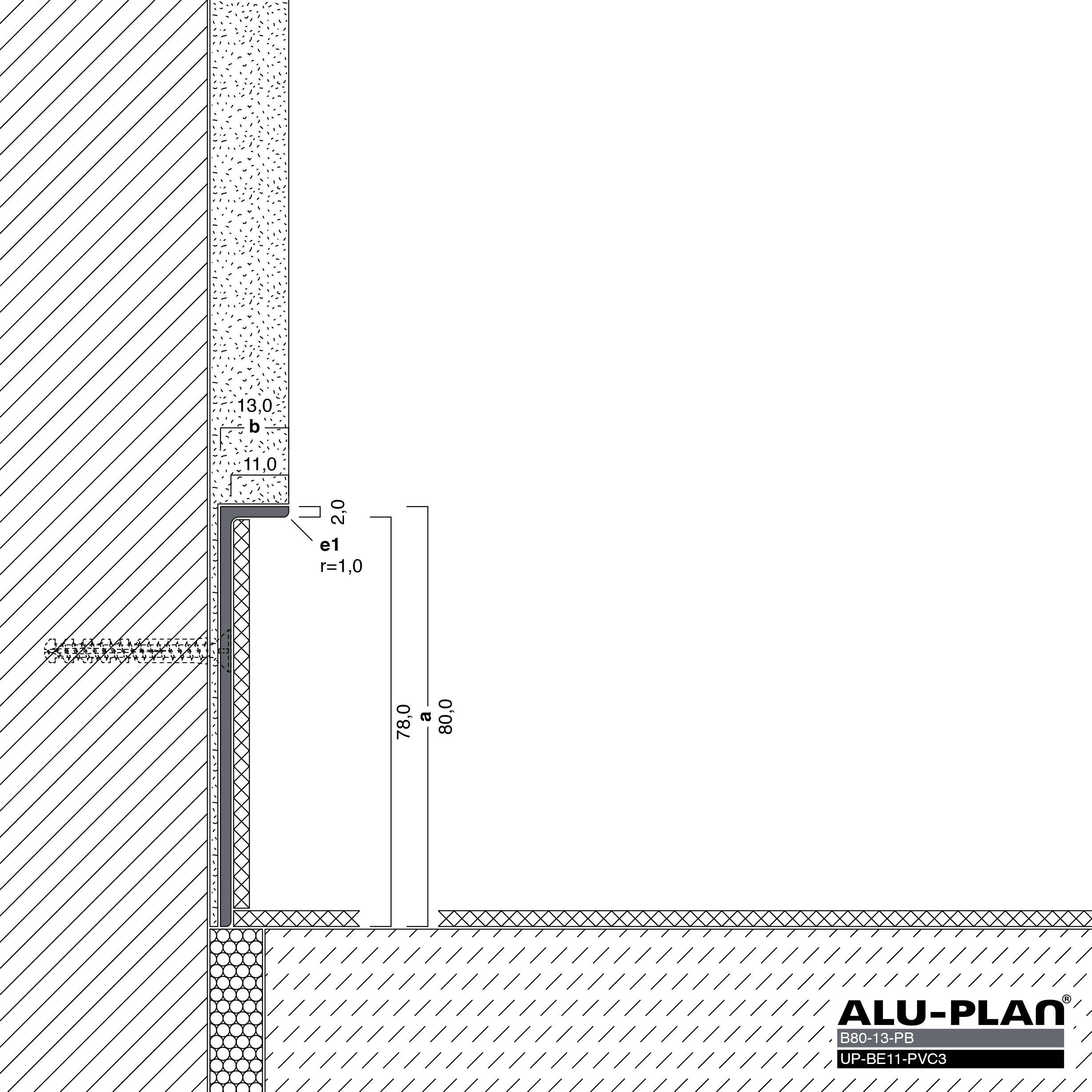 ALU-PLAN® Installation :: B80-13-PB-UP-BE11-PVC3