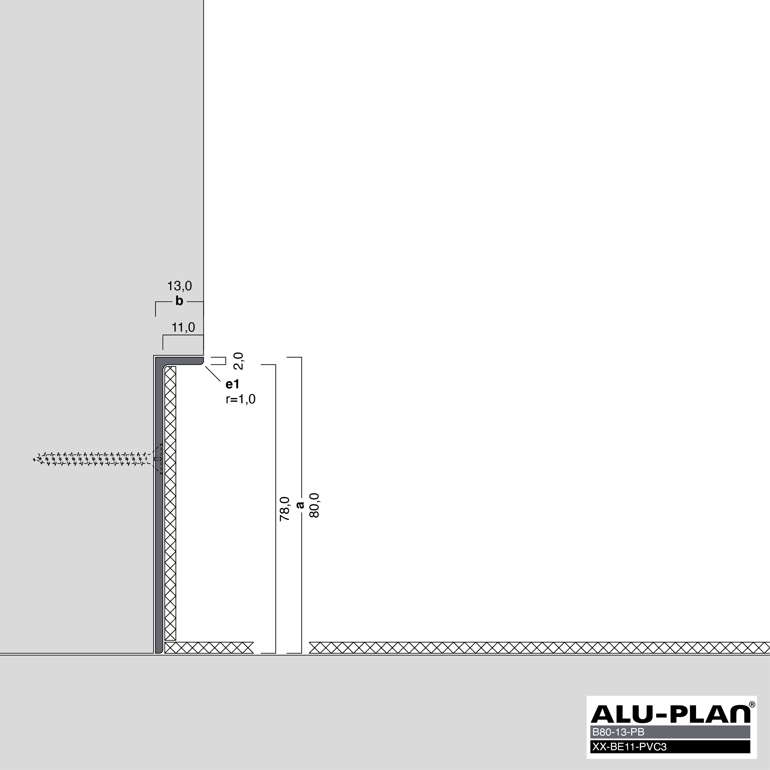 ALU-PLAN® Installation :: B80-13-PB-XX-BE11-PVC3