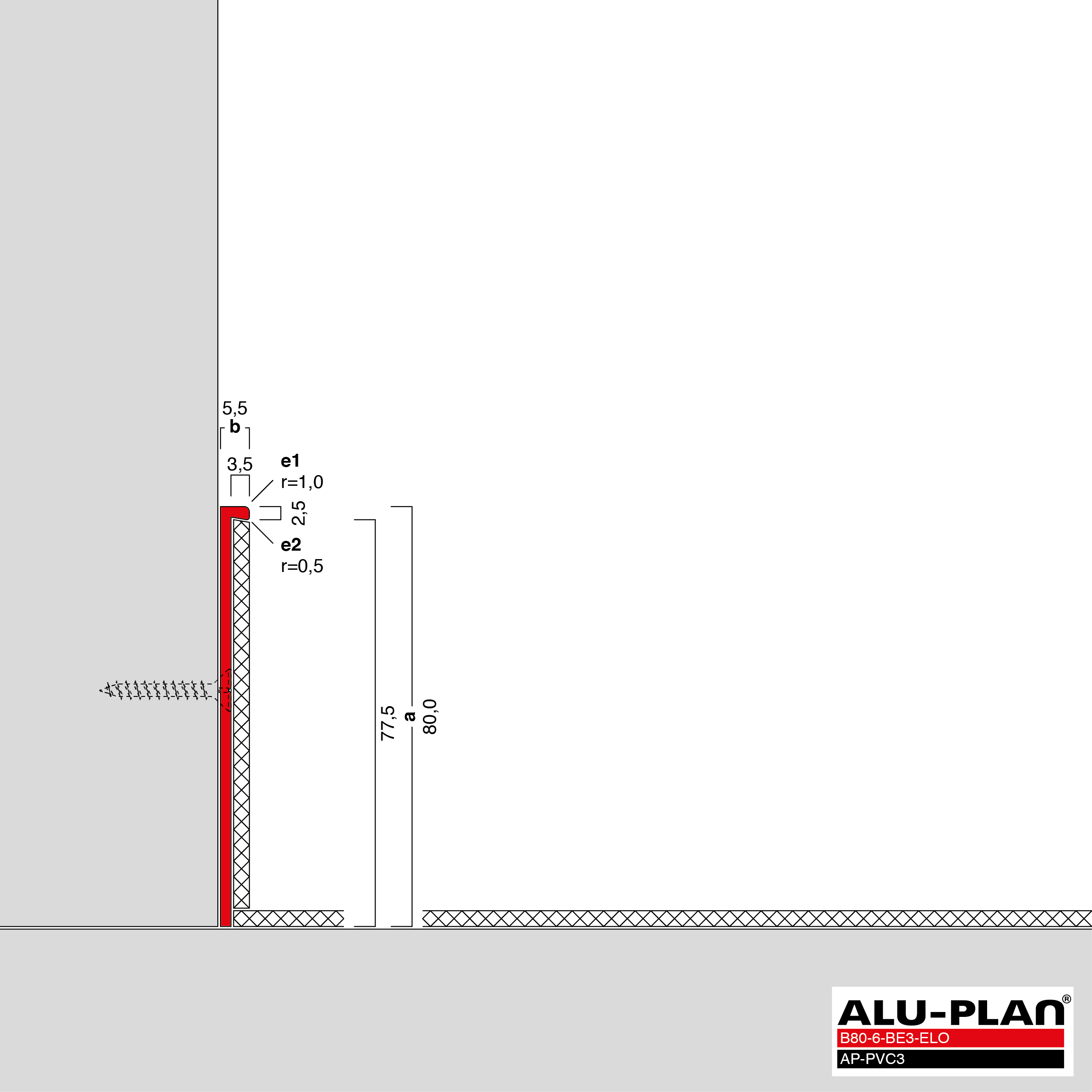 ALU-PLAN® Installation :: B80-6-BE3-ELO-AP-PVC3