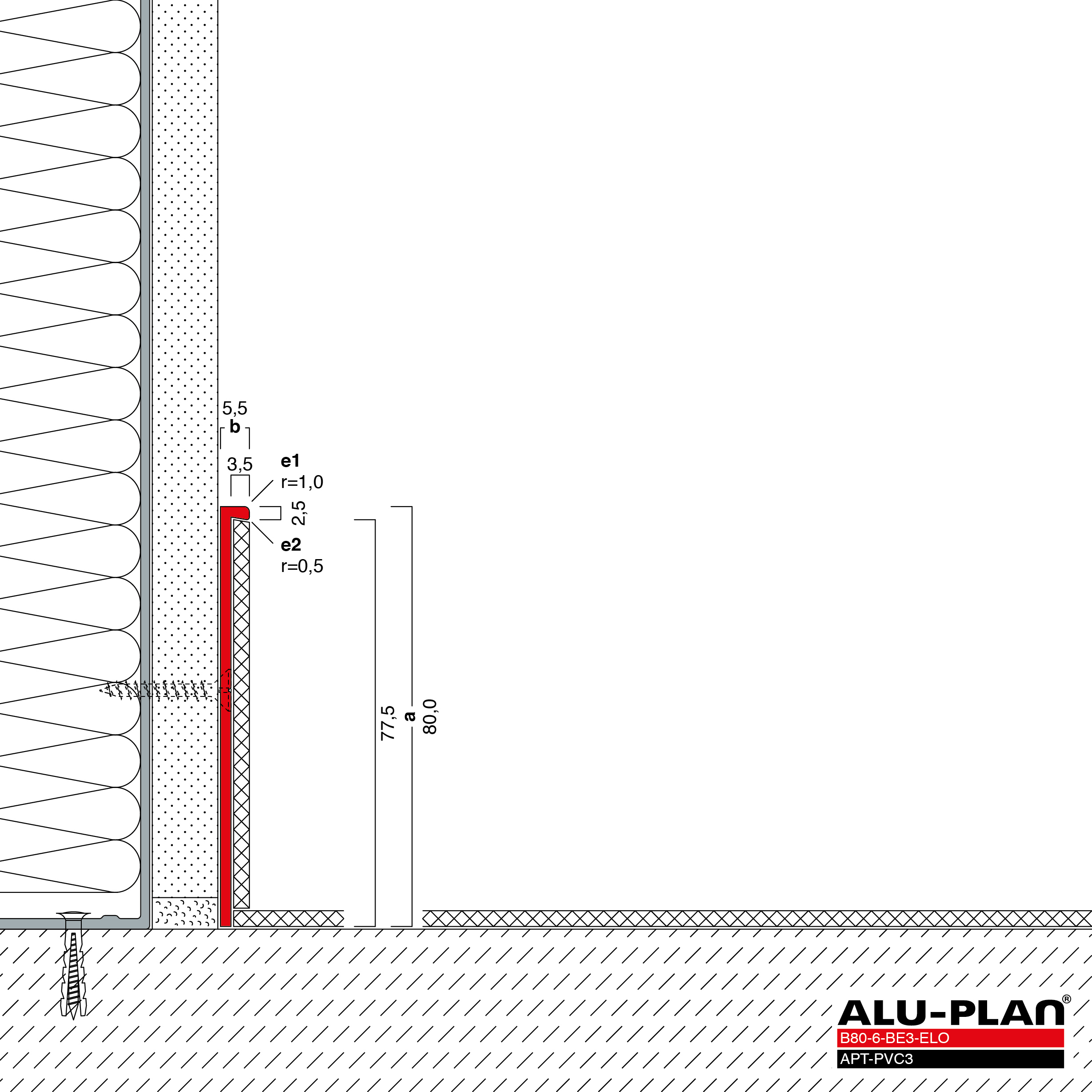 ALU-PLAN® Installation :: B80-6-BE3-ELO-APT-PVC3