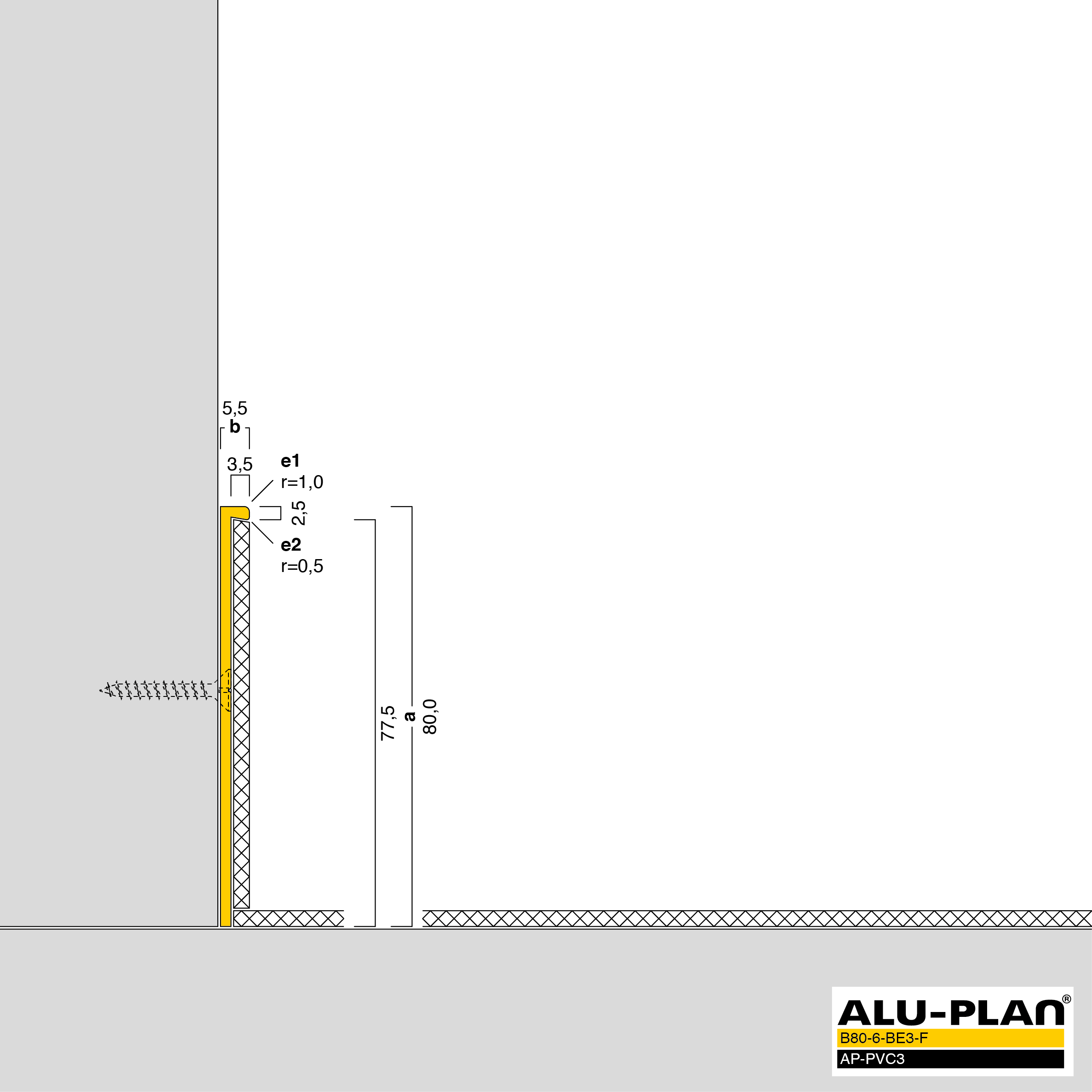 ALU-PLAN® Installation :: B80-6-BE3-F-AP-PVC3