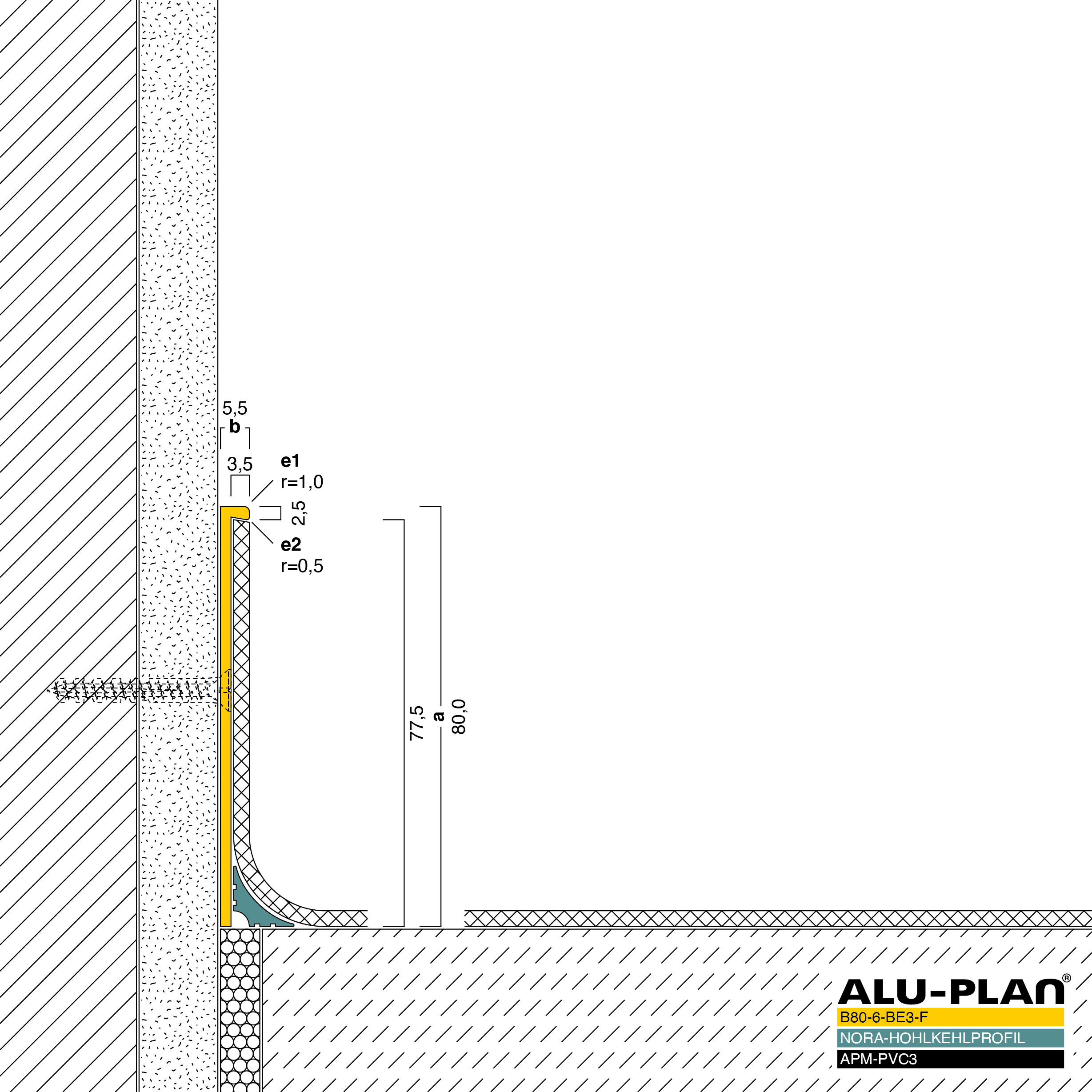 ALU-PLAN® Installation :: B80-6-BE3-F-APM-PVC3-NORA