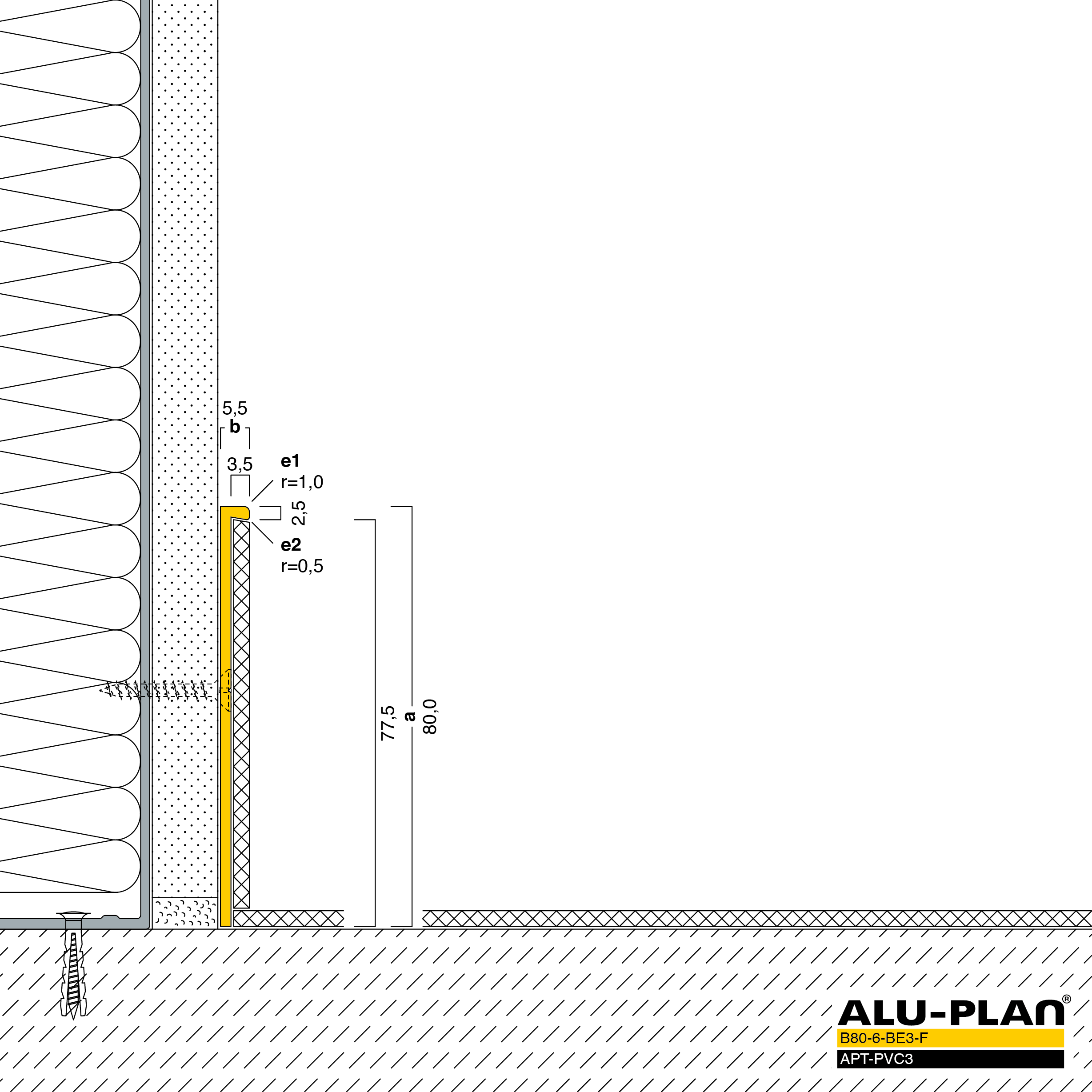 ALU-PLAN® Installation :: B80-6-BE3-F-APT-PVC3