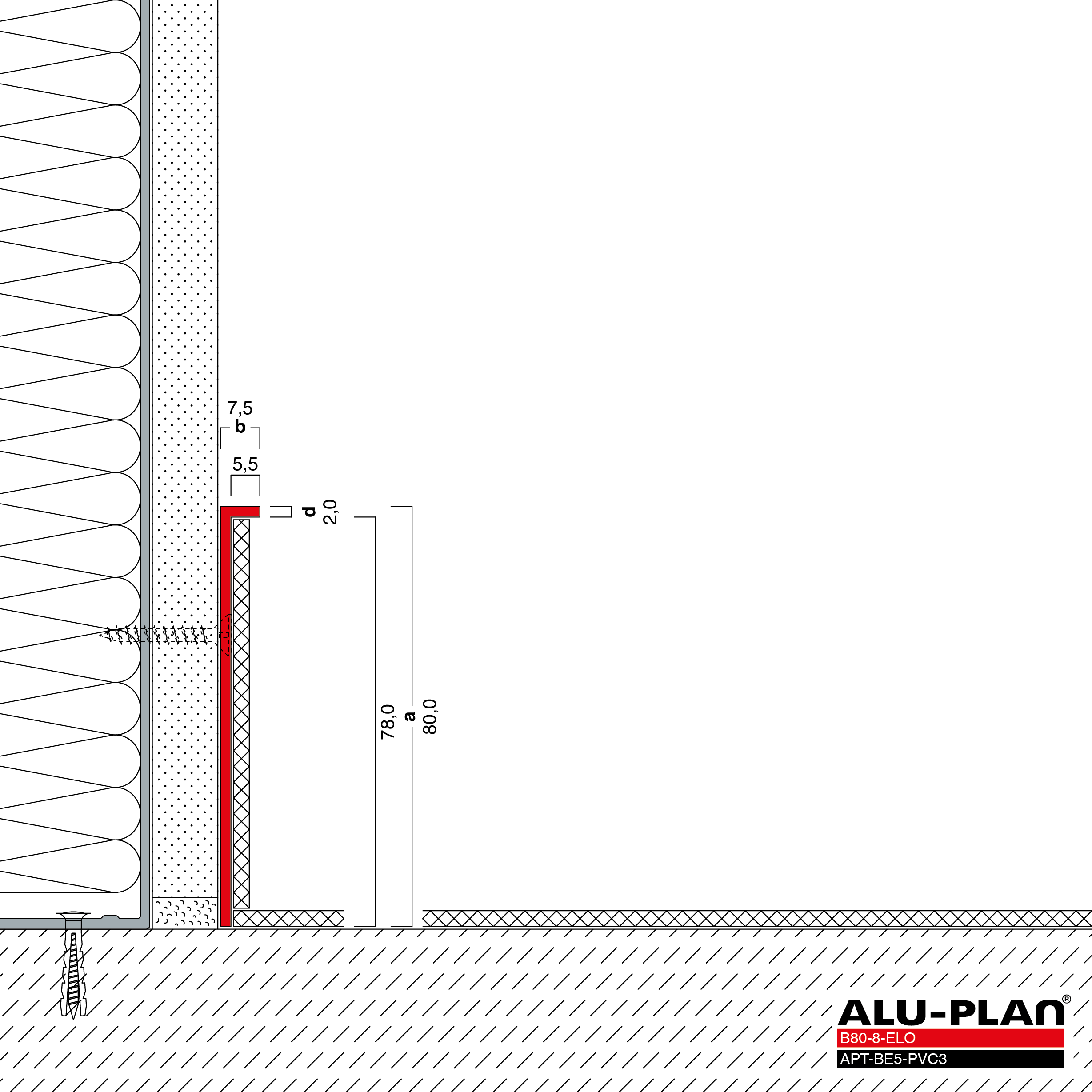 ALU-PLAN® Installation :: B80-8-ELO-APT-BE5-PVC3