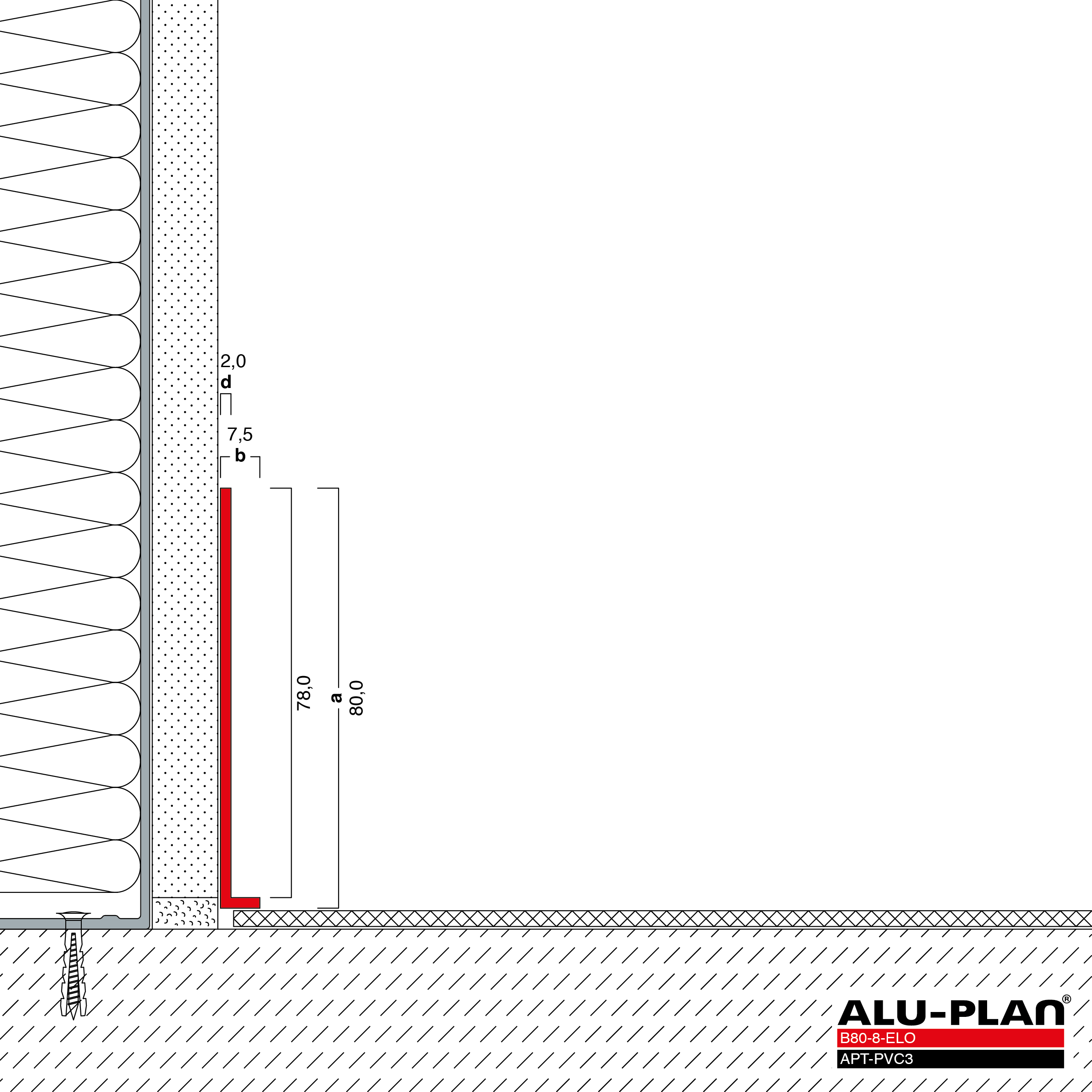 ALU-PLAN® Installation :: B80-8-ELO-APT-PVC3
