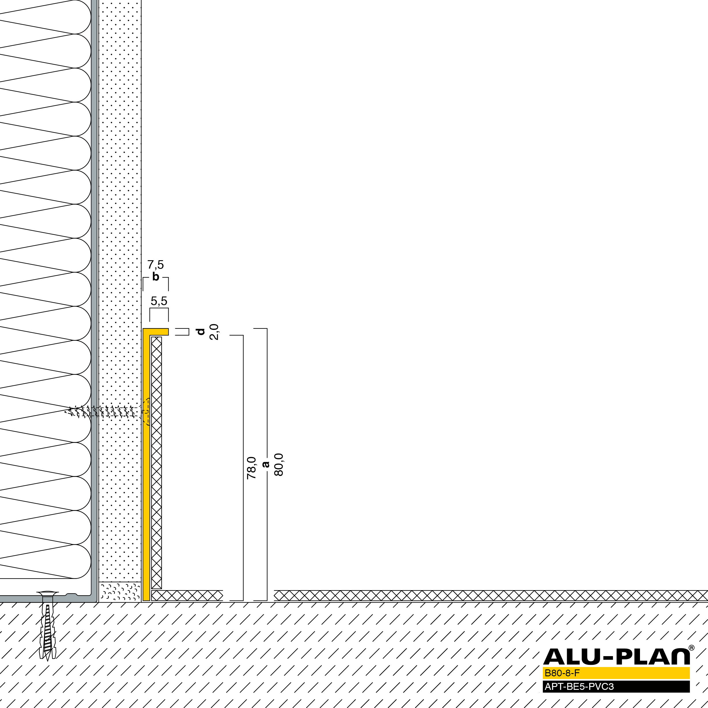 ALU-PLAN® Installation :: B80-8-F-APT-BE5-PVC3