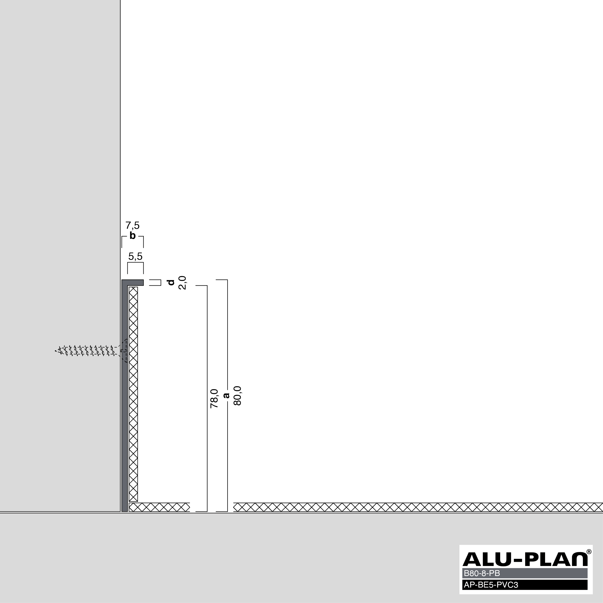 ALU-PLAN® Installation :: B80-8-PB-AP-BE5-PVC3