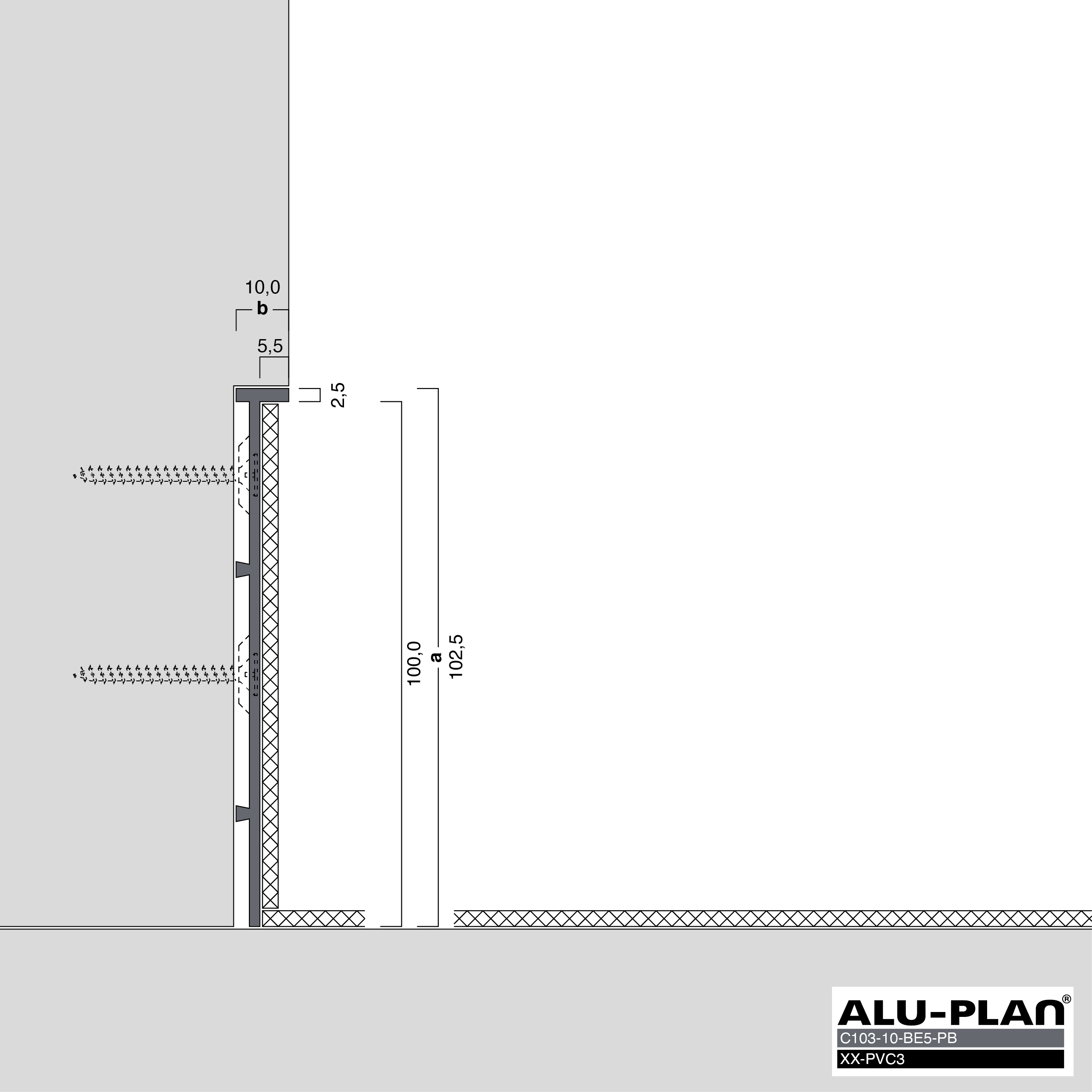 ALU-PLAN® Installation :: C103-10-BE5-PB-XX-PVC3