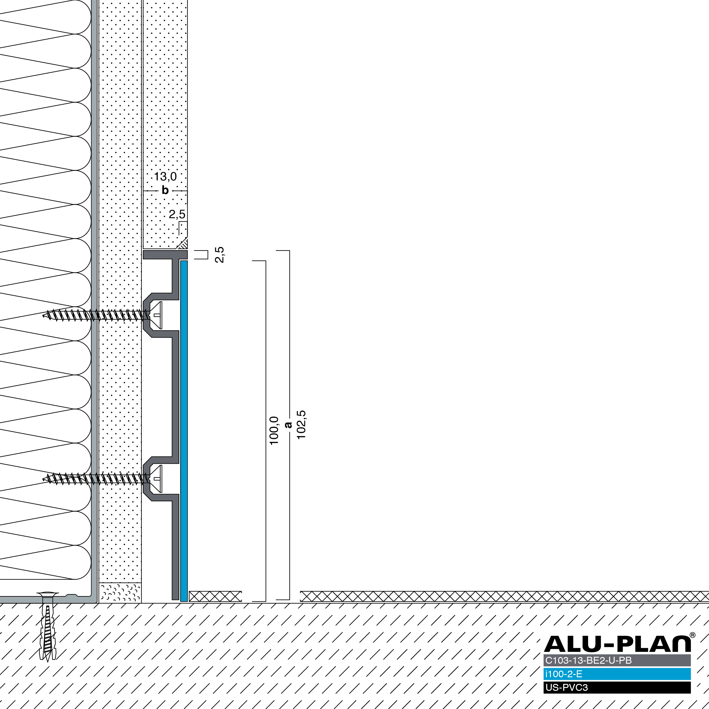 ALU-PLAN® Installation :: C103-13-BE2-U-PB-i100-2-E-US-PVC3