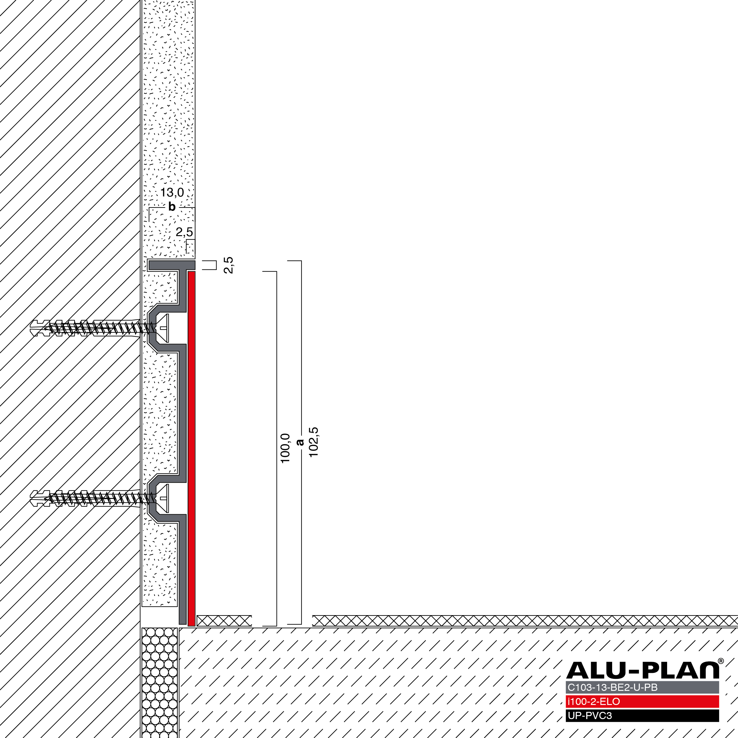 ALU-PLAN® Installation :: C103-13-BE2-U-PB-i100-2-ELO-UP-PVC3