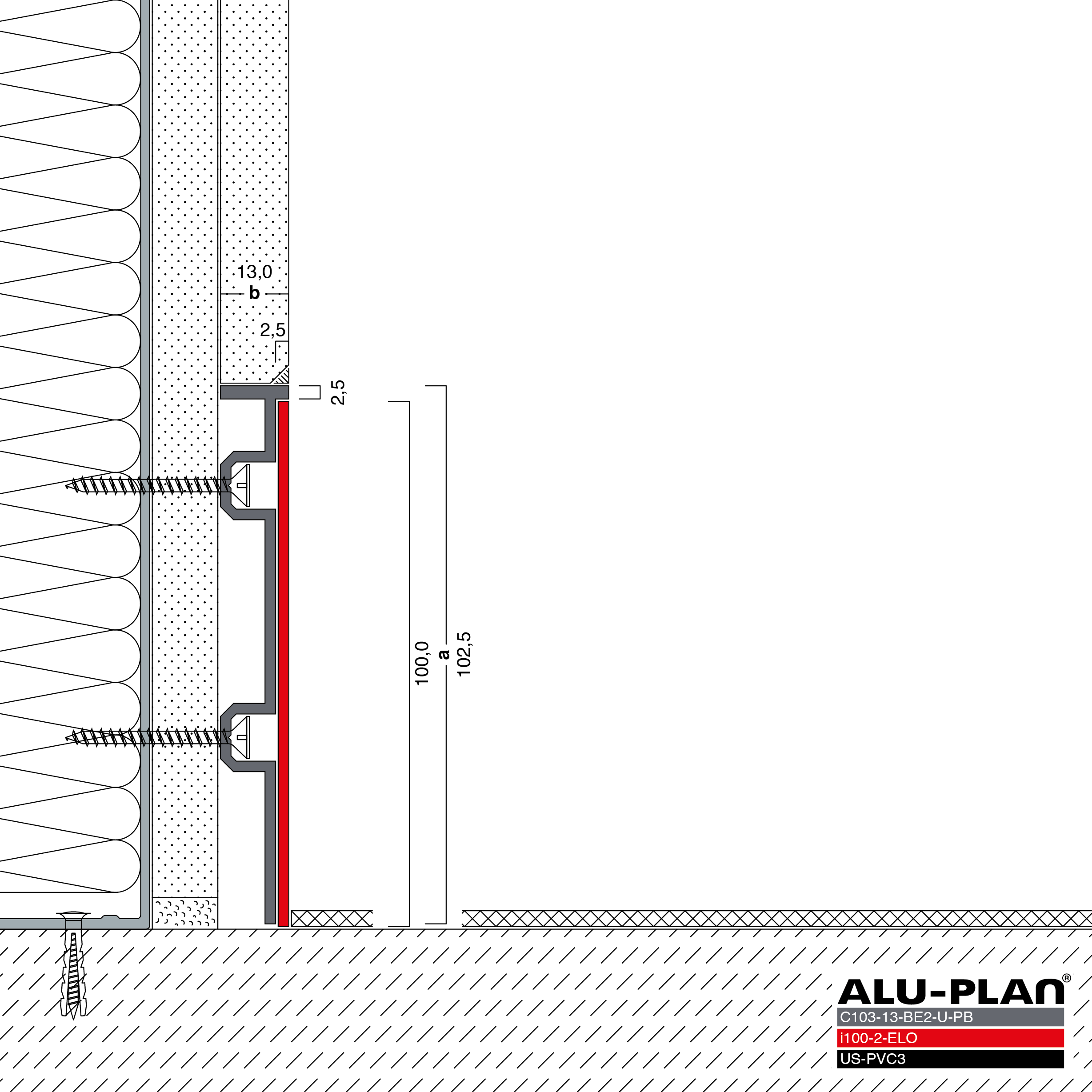 ALU-PLAN® Installation :: C103-13-BE2-U-PB-i100-2-ELO-US-PVC3