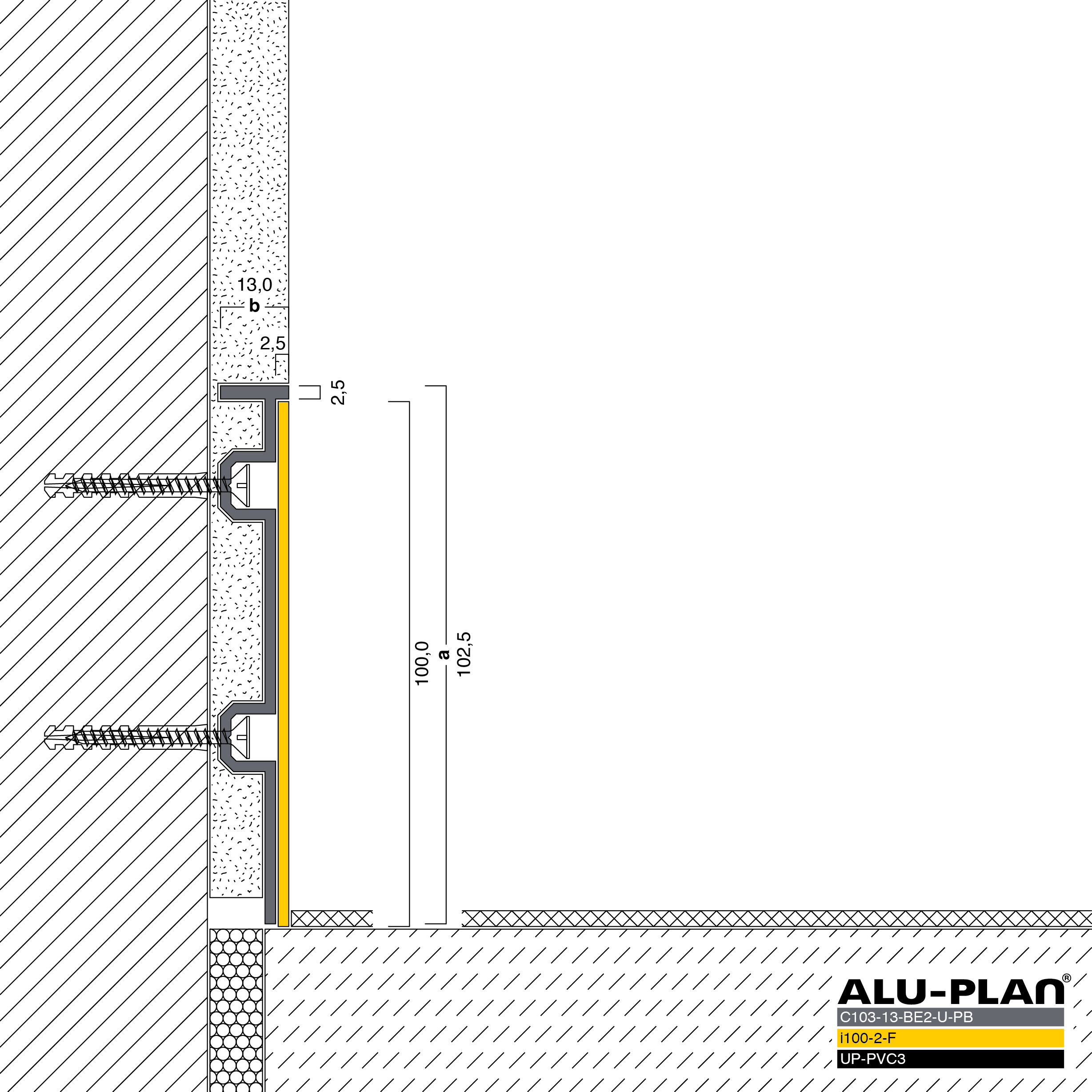 ALU-PLAN® Installation :: C103-13-BE2-U-PB-i100-2-F-UP-PVC3