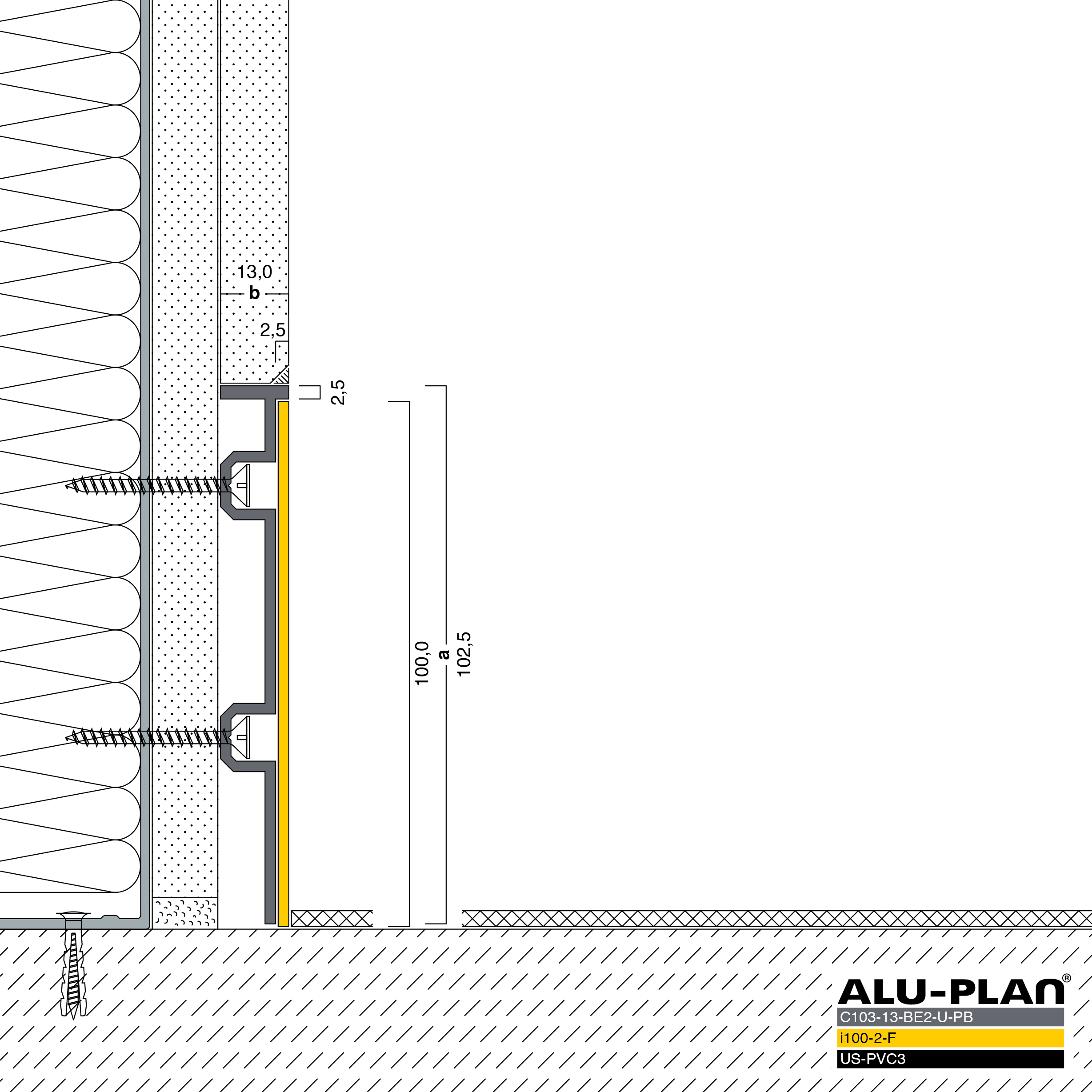 ALU-PLAN® Installation :: C103-13-BE2-U-PB-i100-2-F-US-PVC3