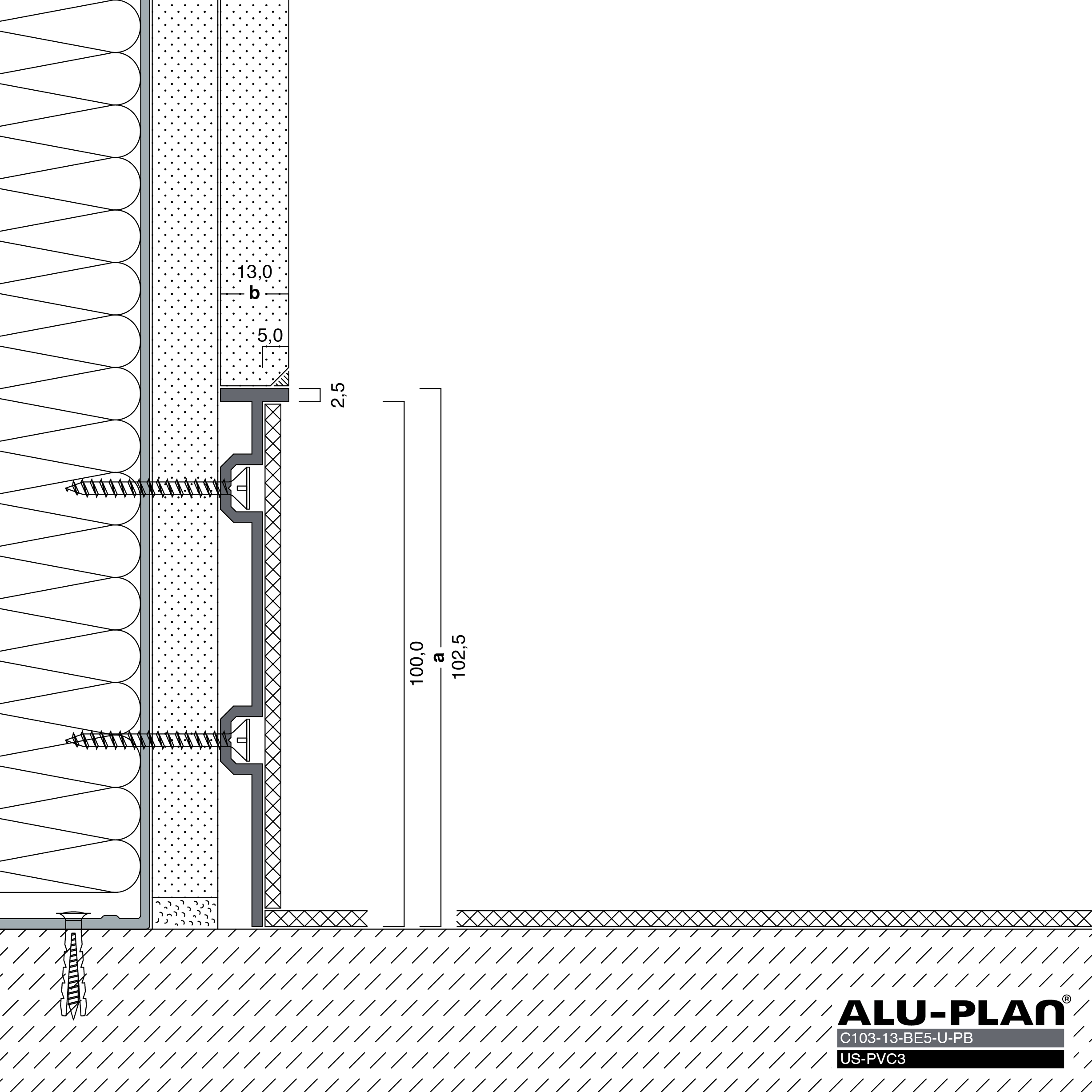ALU-PLAN® Installation :: C103-13-BE5-U-PB-US-PVC3