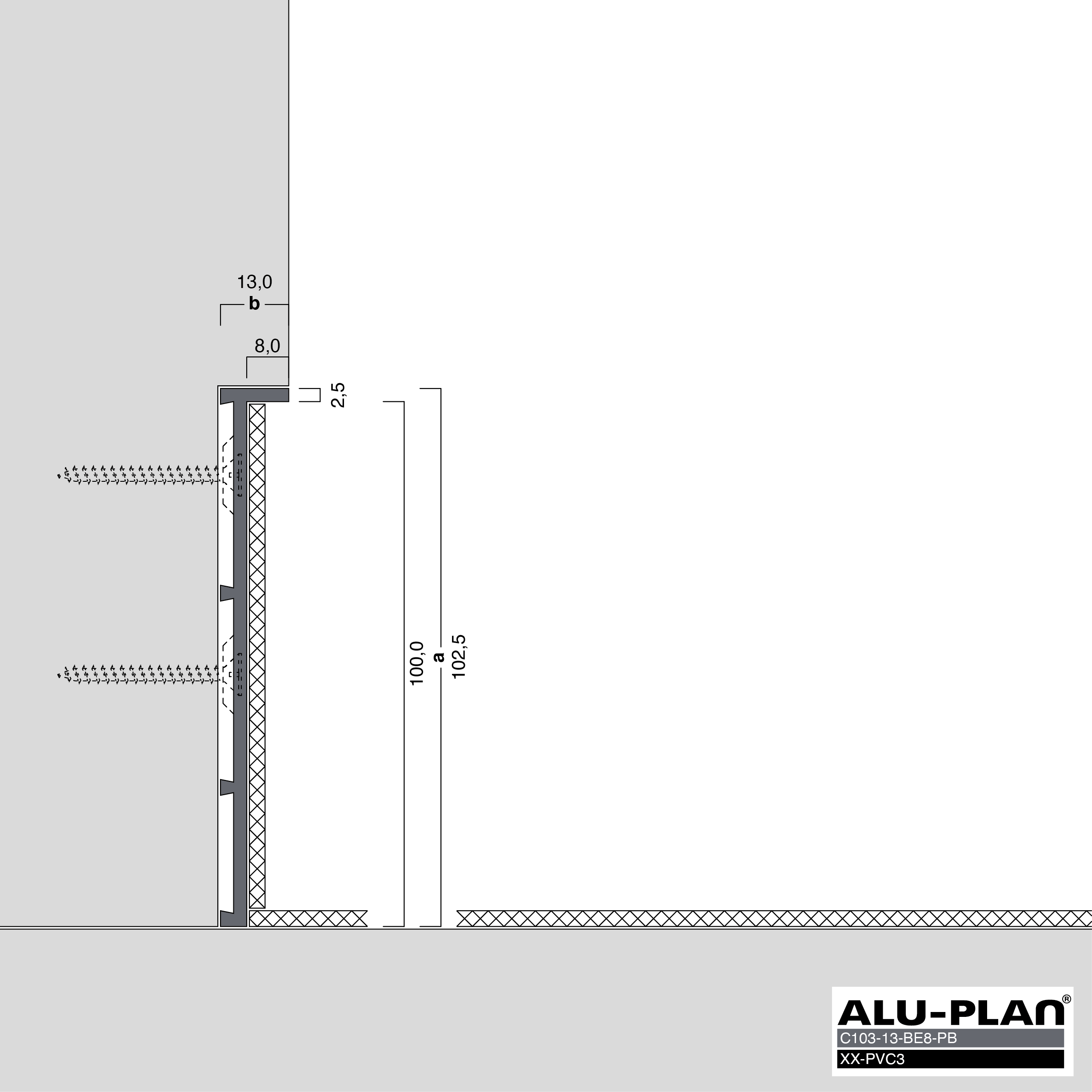 ALU-PLAN® Installation :: C103-13-BE8-PB-XX-PVC3