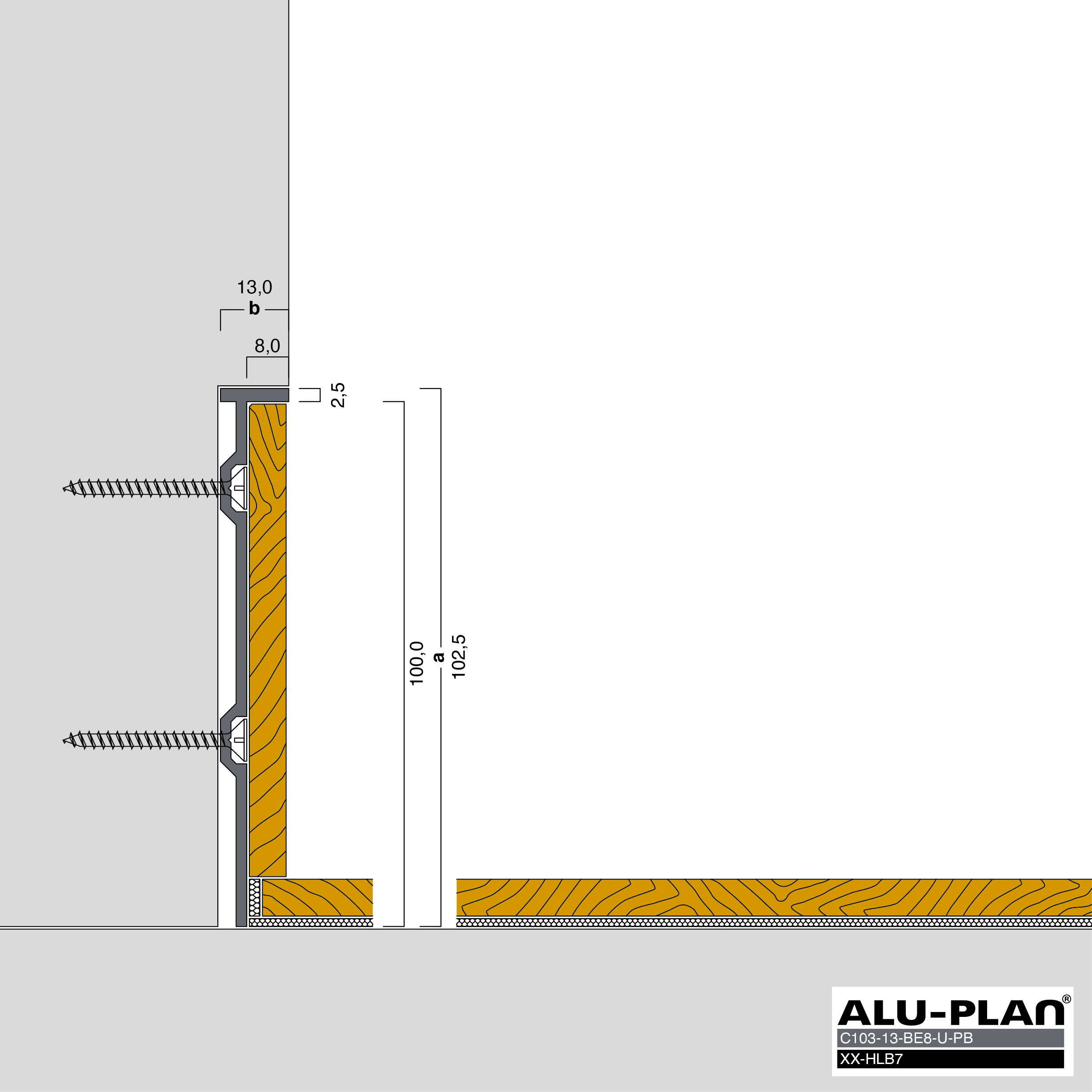 ALU-PLAN® Installation :: C103-13-BE8-U-PB-XX-HLB7