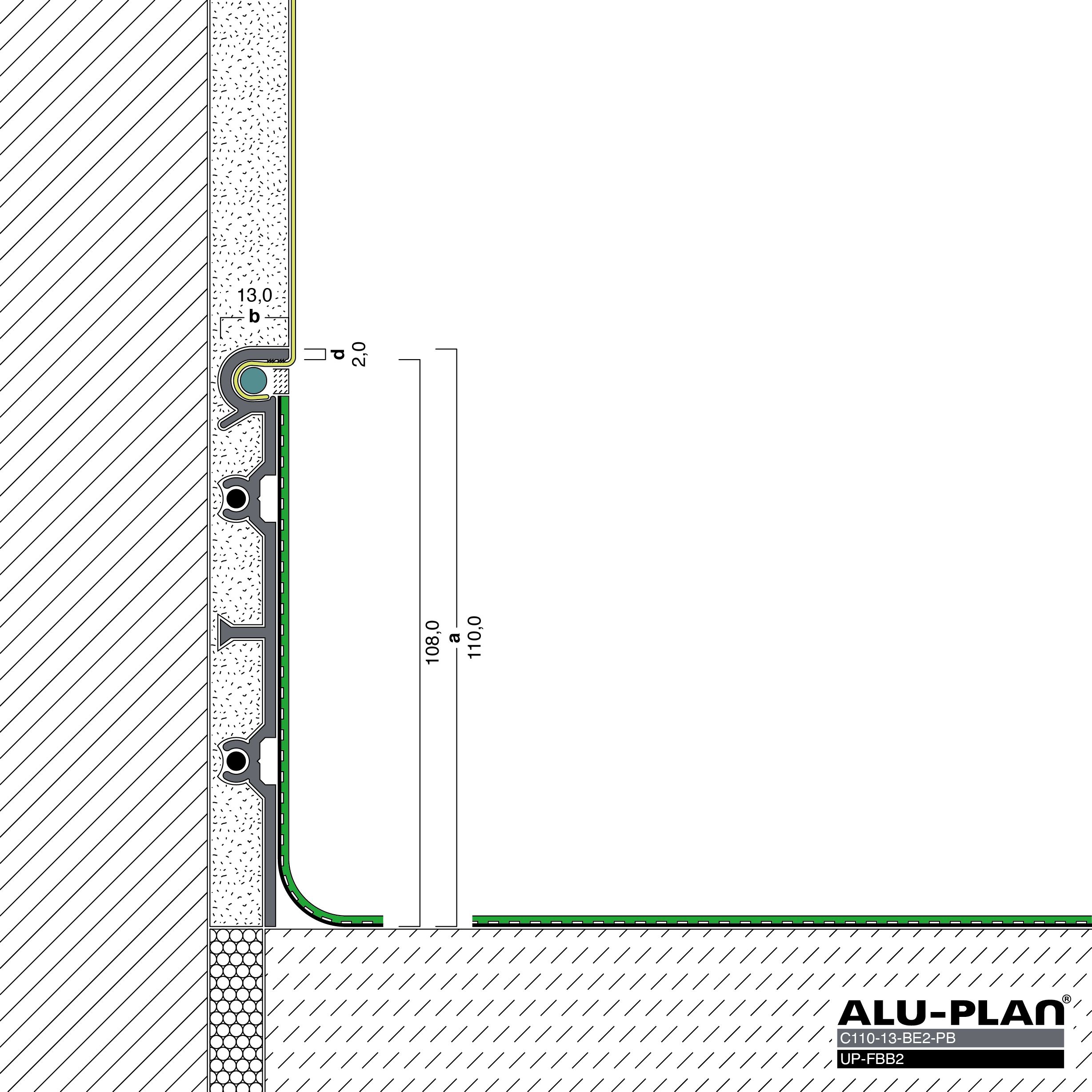 ALU-PLAN® Installation :: C110-13-BE2-PB-UP-FBB2