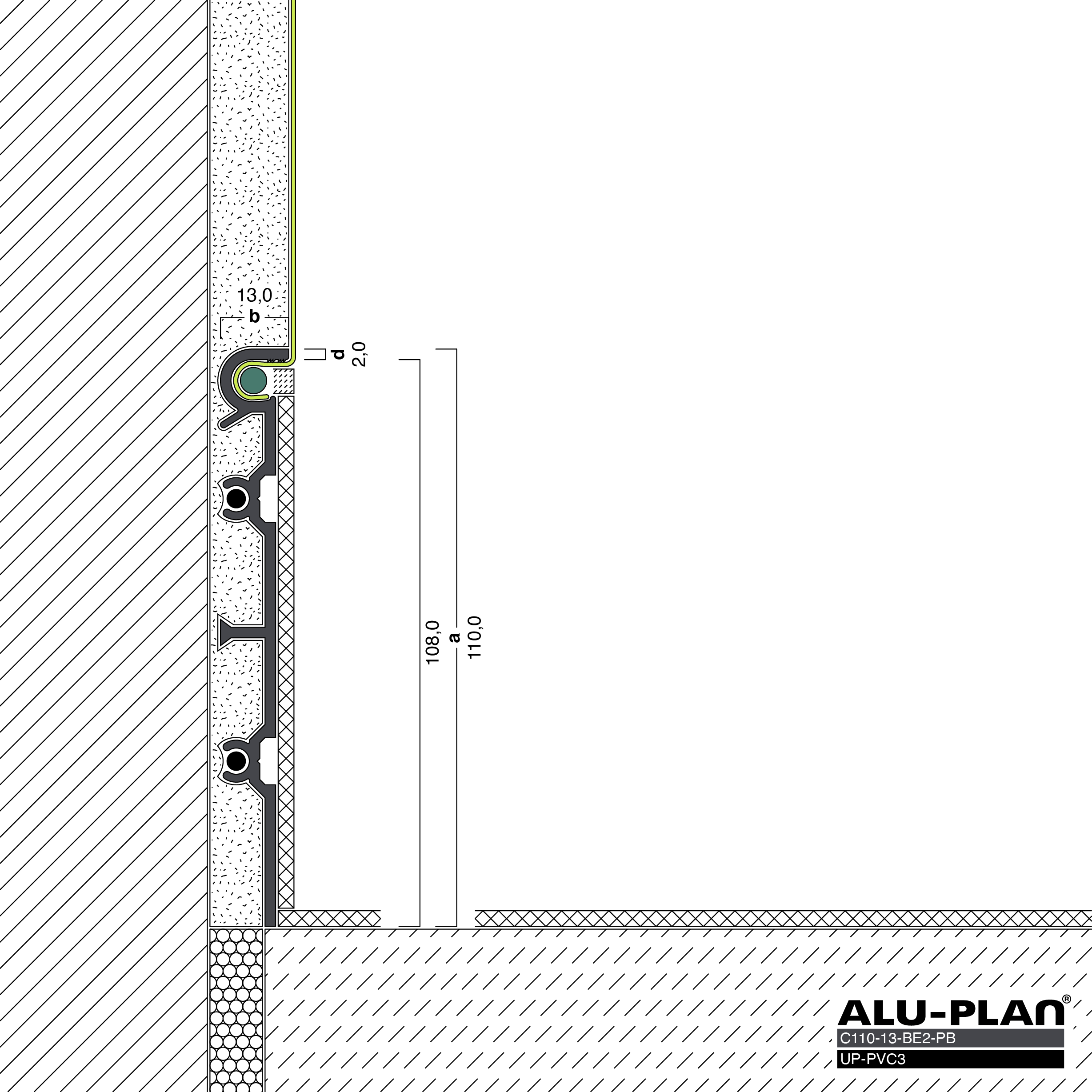 ALU-PLAN® Installation :: C110-13-BE2-PB-UP-PVC3