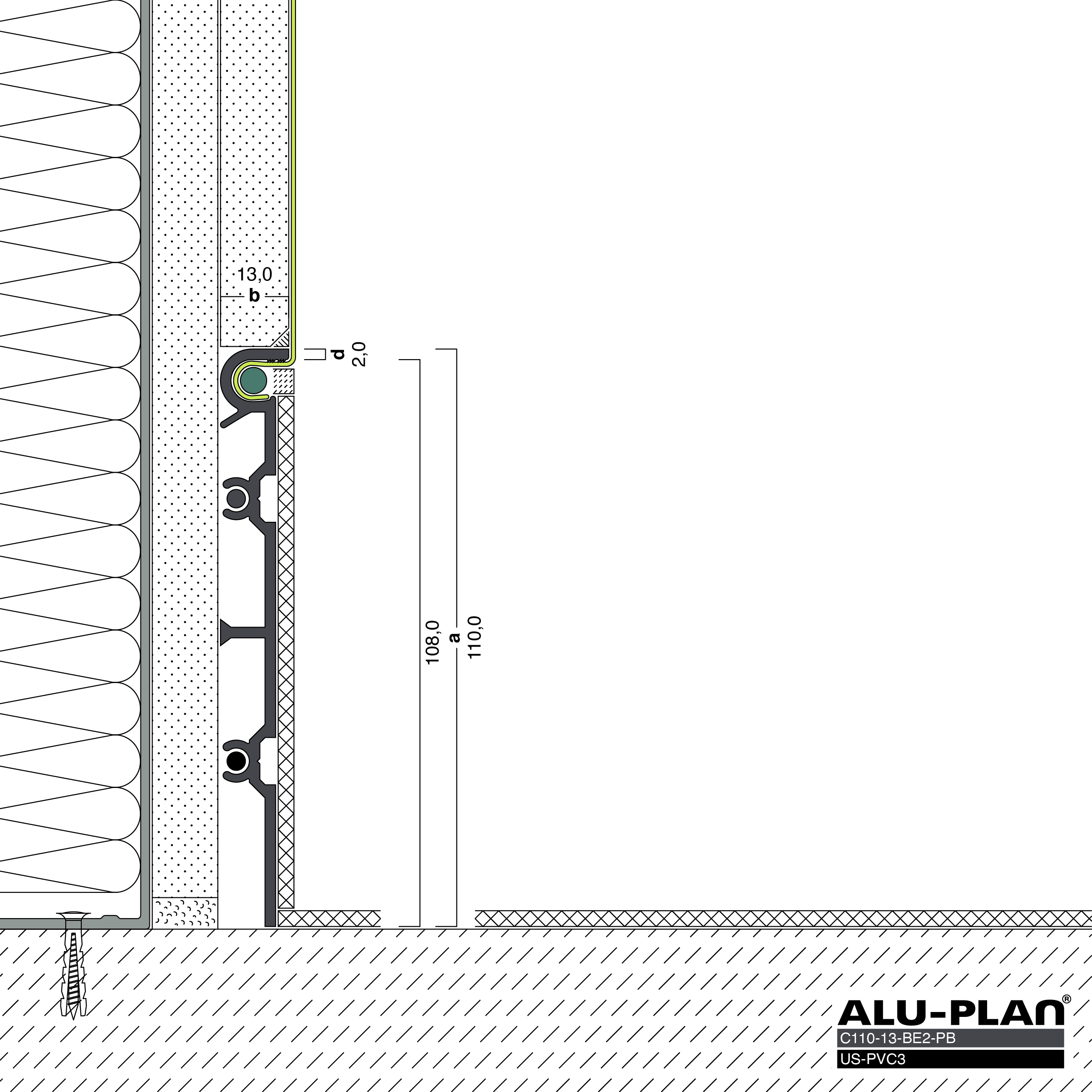 ALU-PLAN® Installation :: C110-13-BE2-PB-US-PVC3