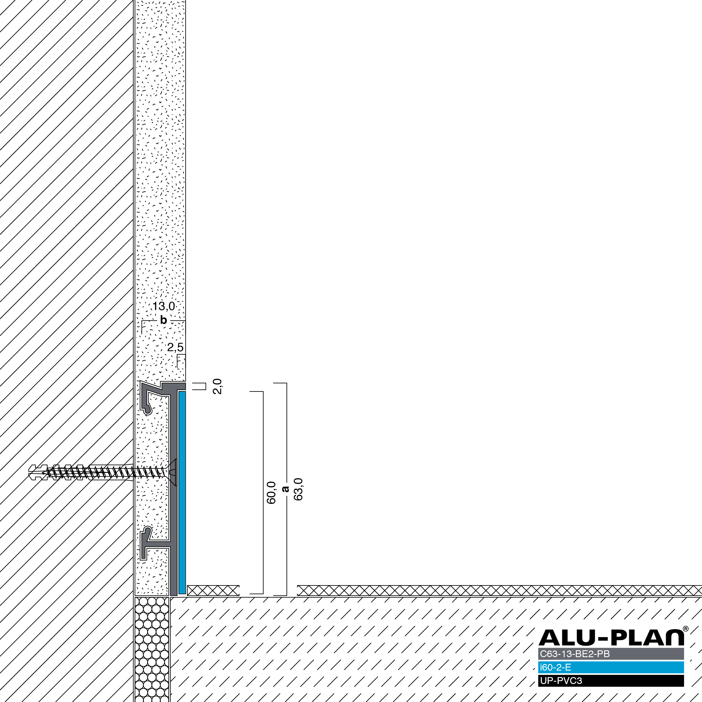 ALU-PLAN® Installation :: C63-13-BE2-PB-i60-2-E-UP-PVC3