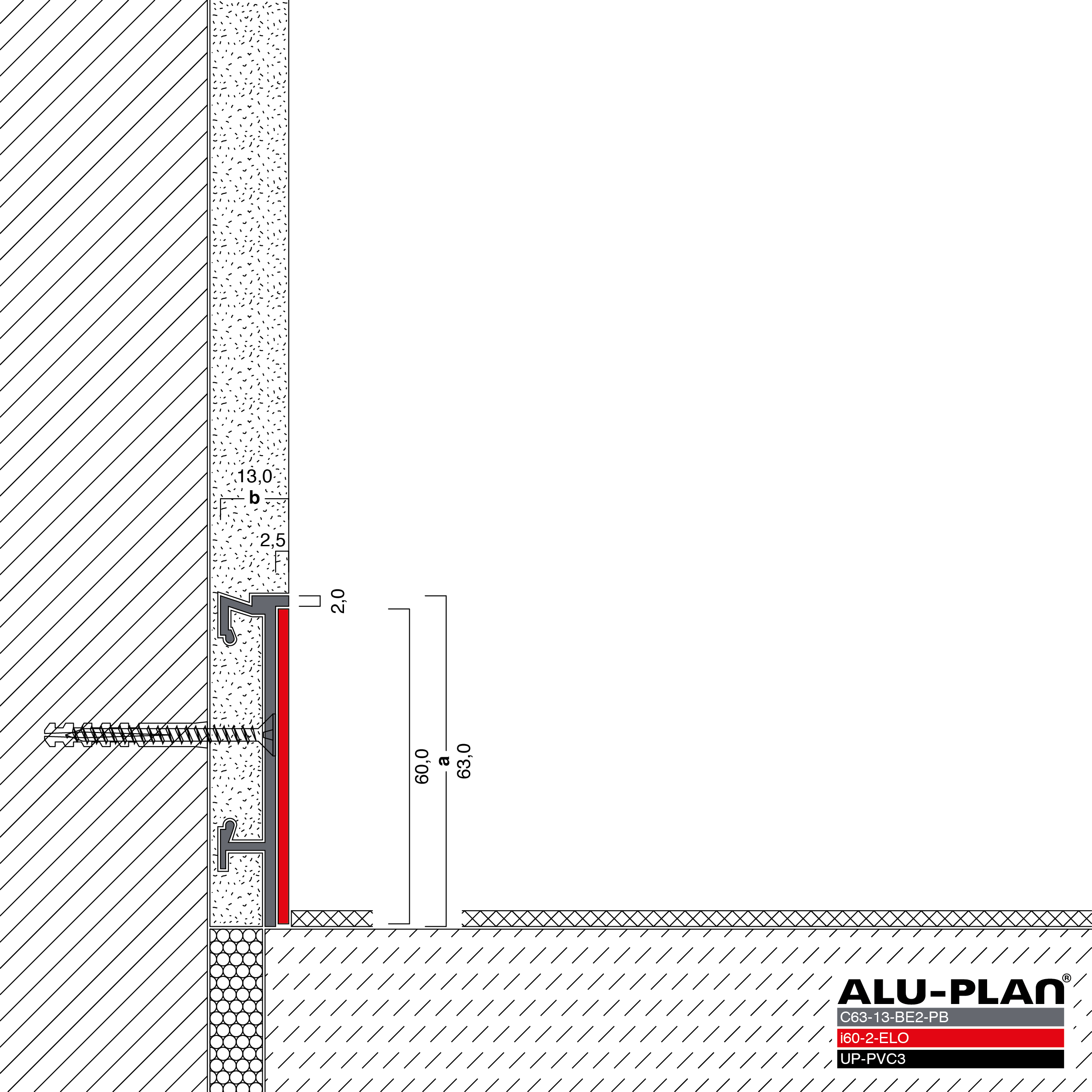 ALU-PLAN® Installation :: C63-13-BE2-PB-i60-2-ELO-UP-PVC3