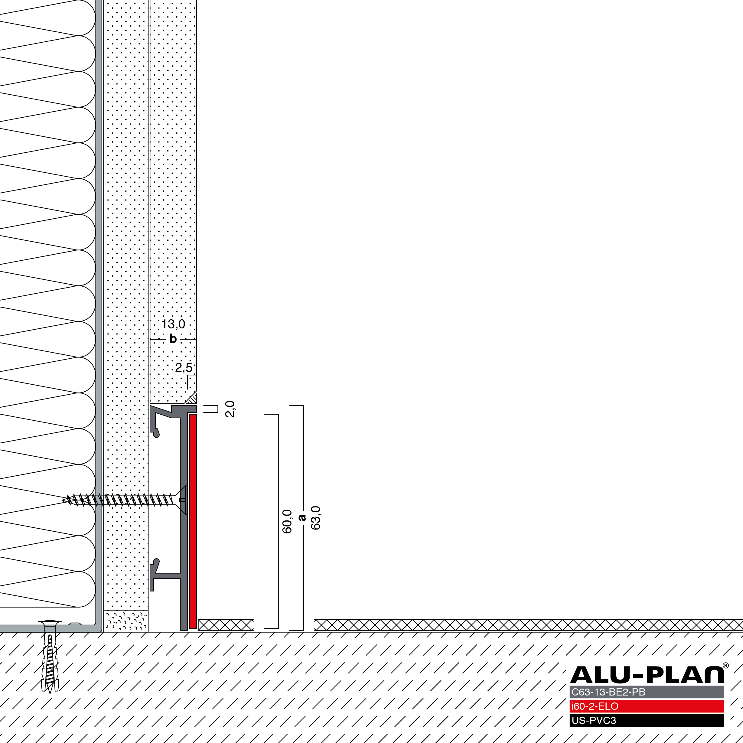 ALU-PLAN® Installation :: C63-13-BE2-PB-i60-2-ELO-US-PVC3