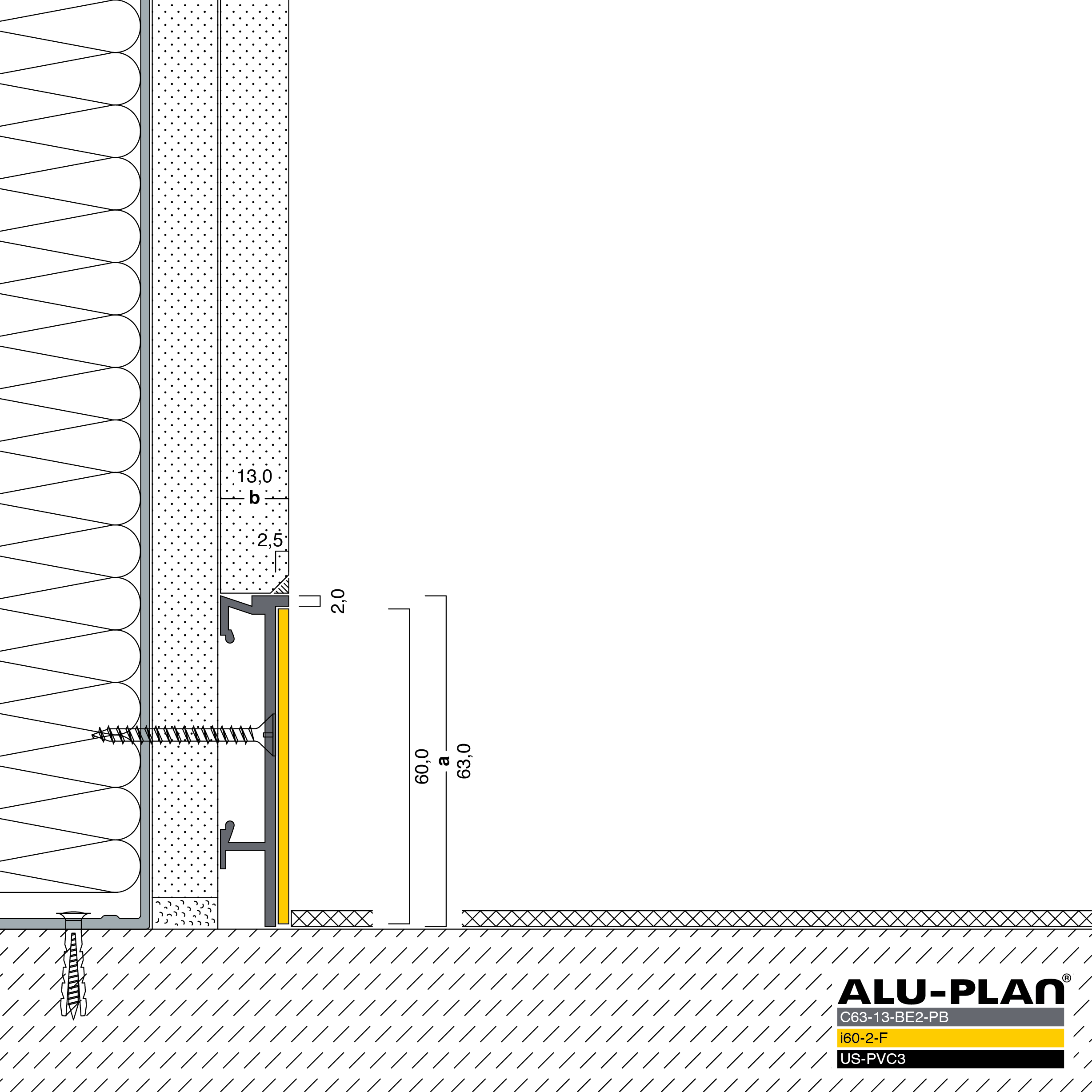 ALU-PLAN® Installation :: C63-13-BE2-PB-i60-2-F-US-PVC3