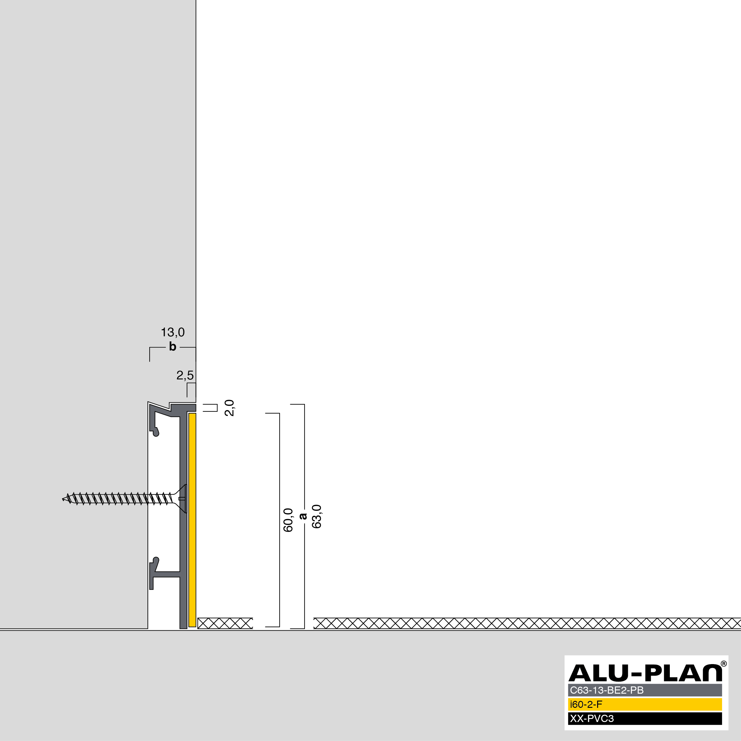 ALU-PLAN® Installation :: C63-13-BE2-PB-i60-2-F-XX-PVC3