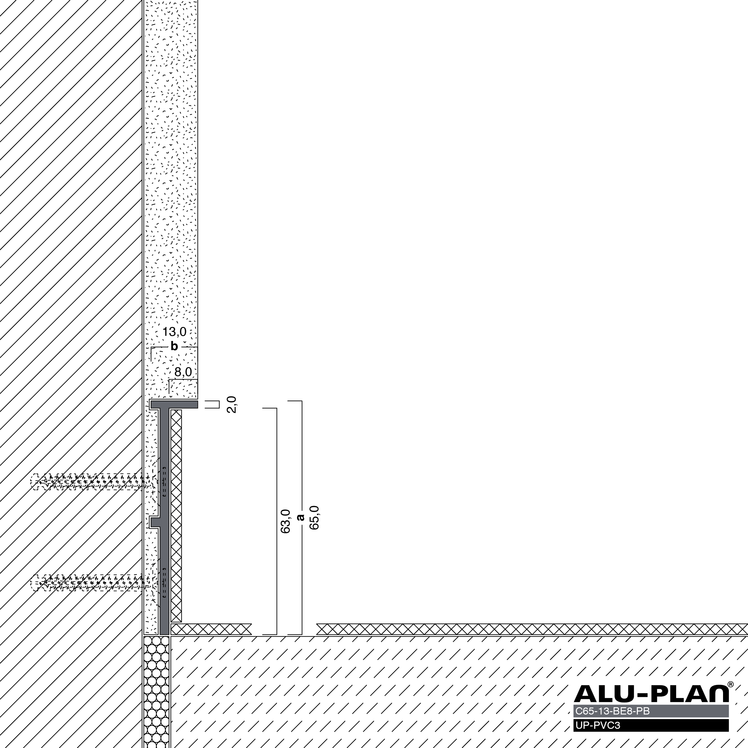 ALU-PLAN® Installation :: C65-13-BE8-PB-UP-PVC3