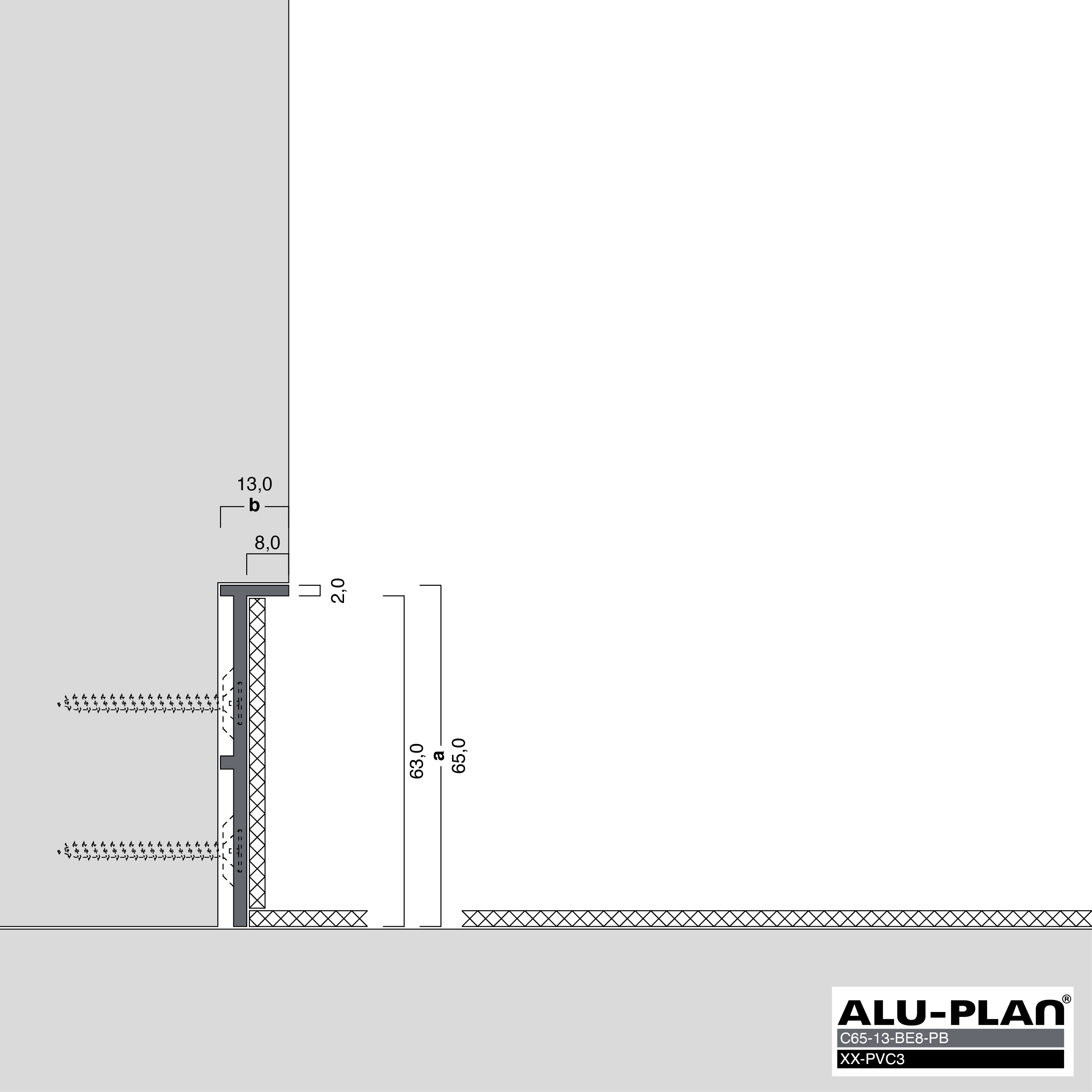 ALU-PLAN® Installation :: C65-13-BE8-PB-XX-PVC3