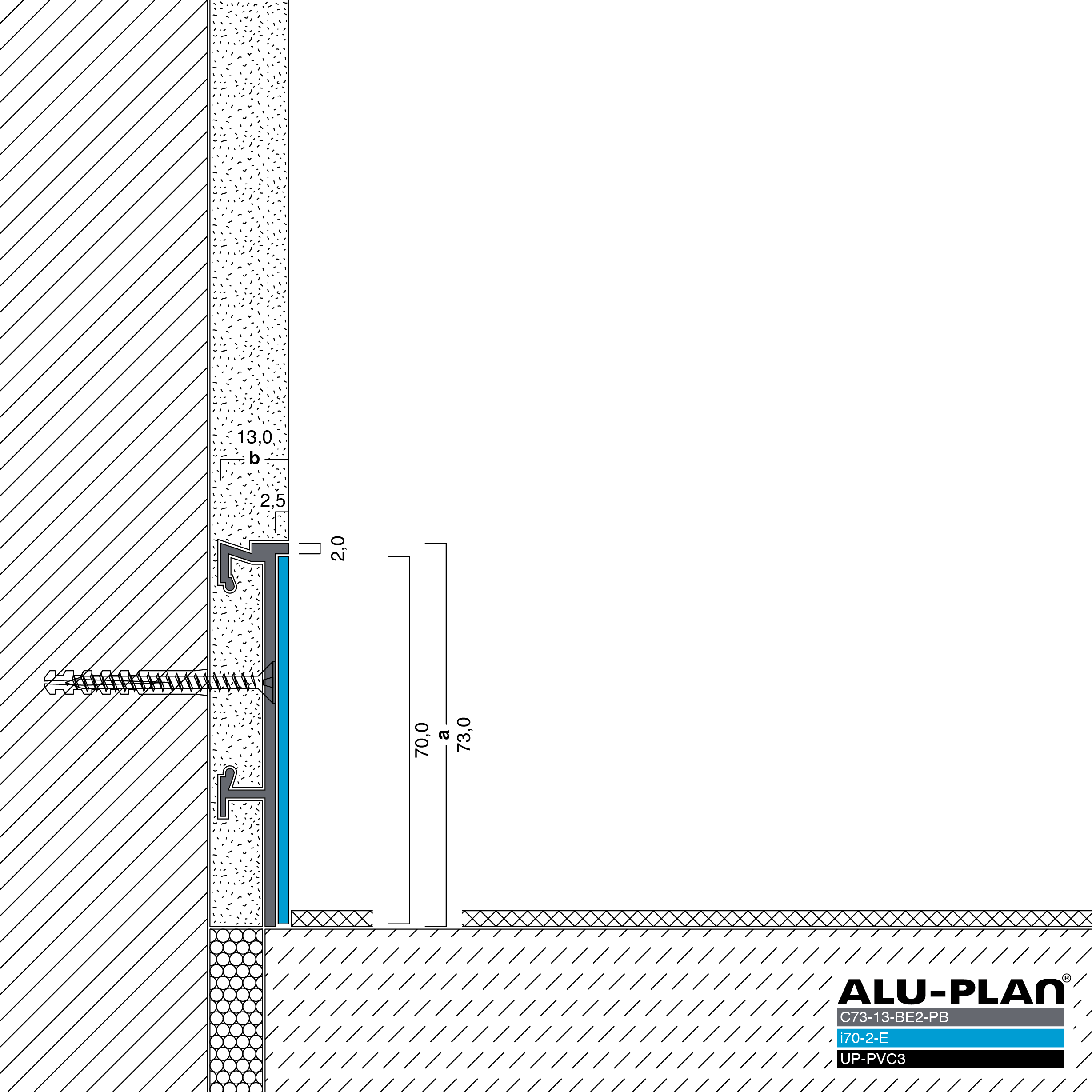 ALU-PLAN® Installation :: C73-13-BE2-PB-i70-2-E-UP-PVC3