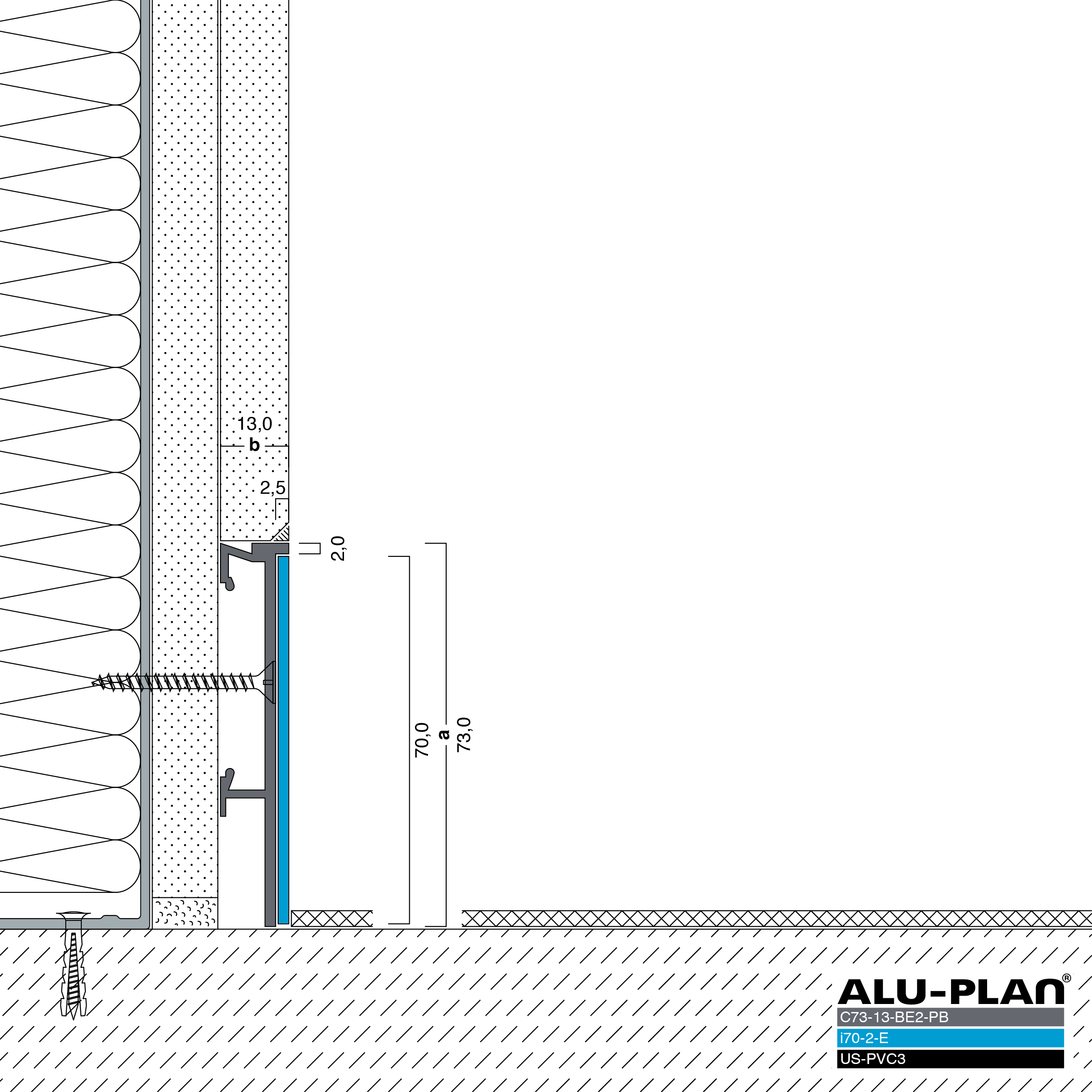 ALU-PLAN® Installation :: C73-13-BE2-PB-i70-2-E-US-PVC3