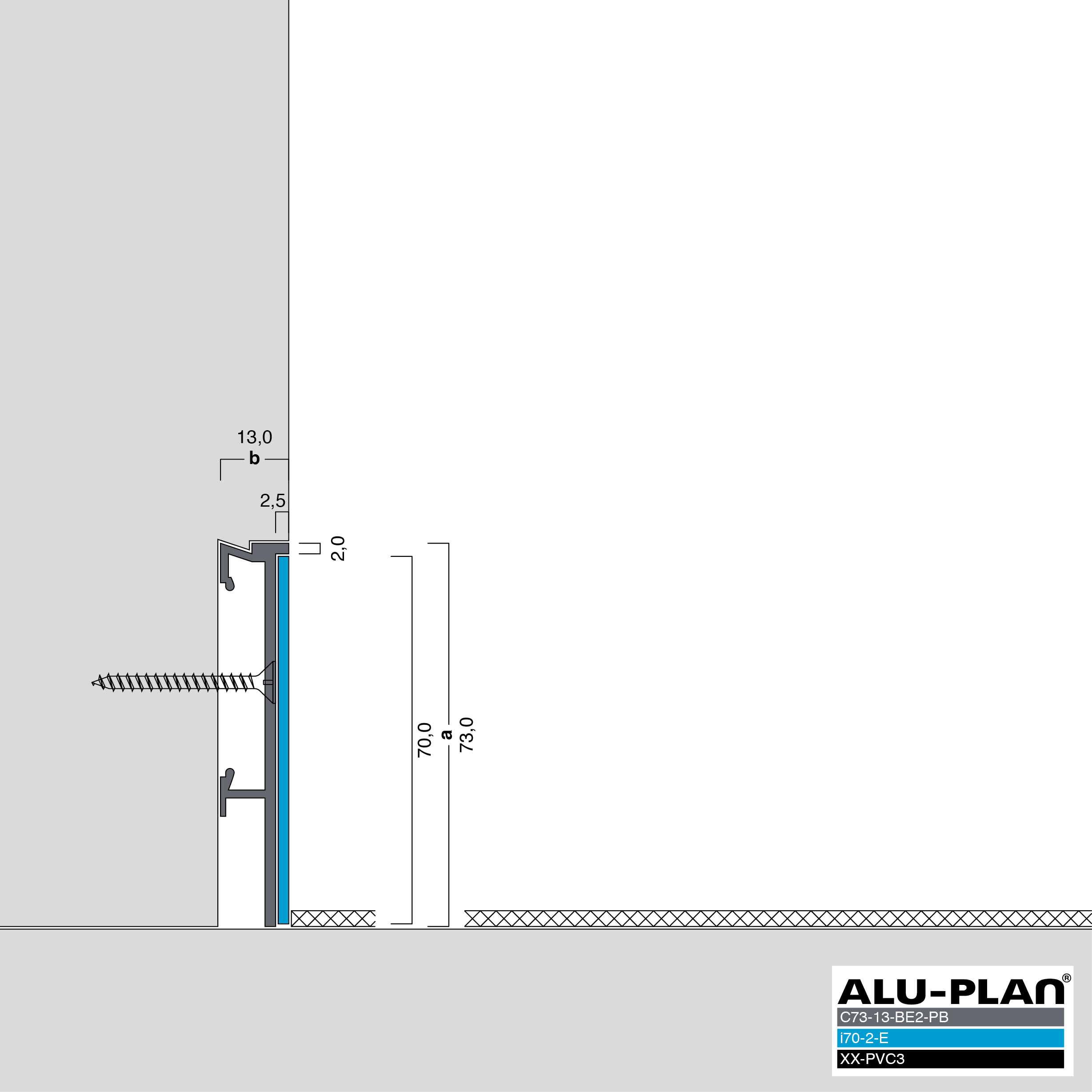 ALU-PLAN® Installation :: C73-13-BE2-PB-i70-2-E-XX-PVC3