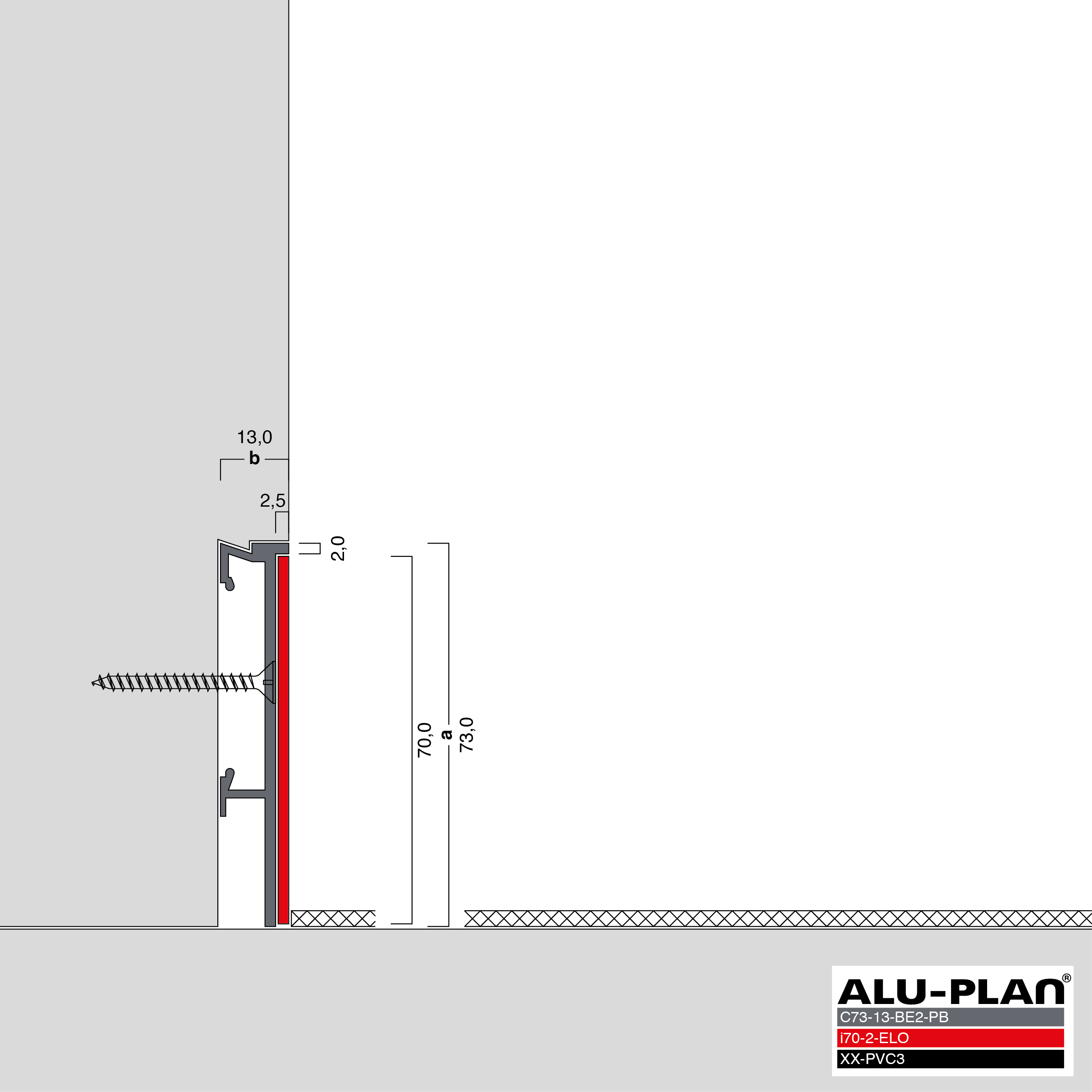 ALU-PLAN® Installation :: C73-13-BE2-PB-i70-2-ELO-XX-PVC3