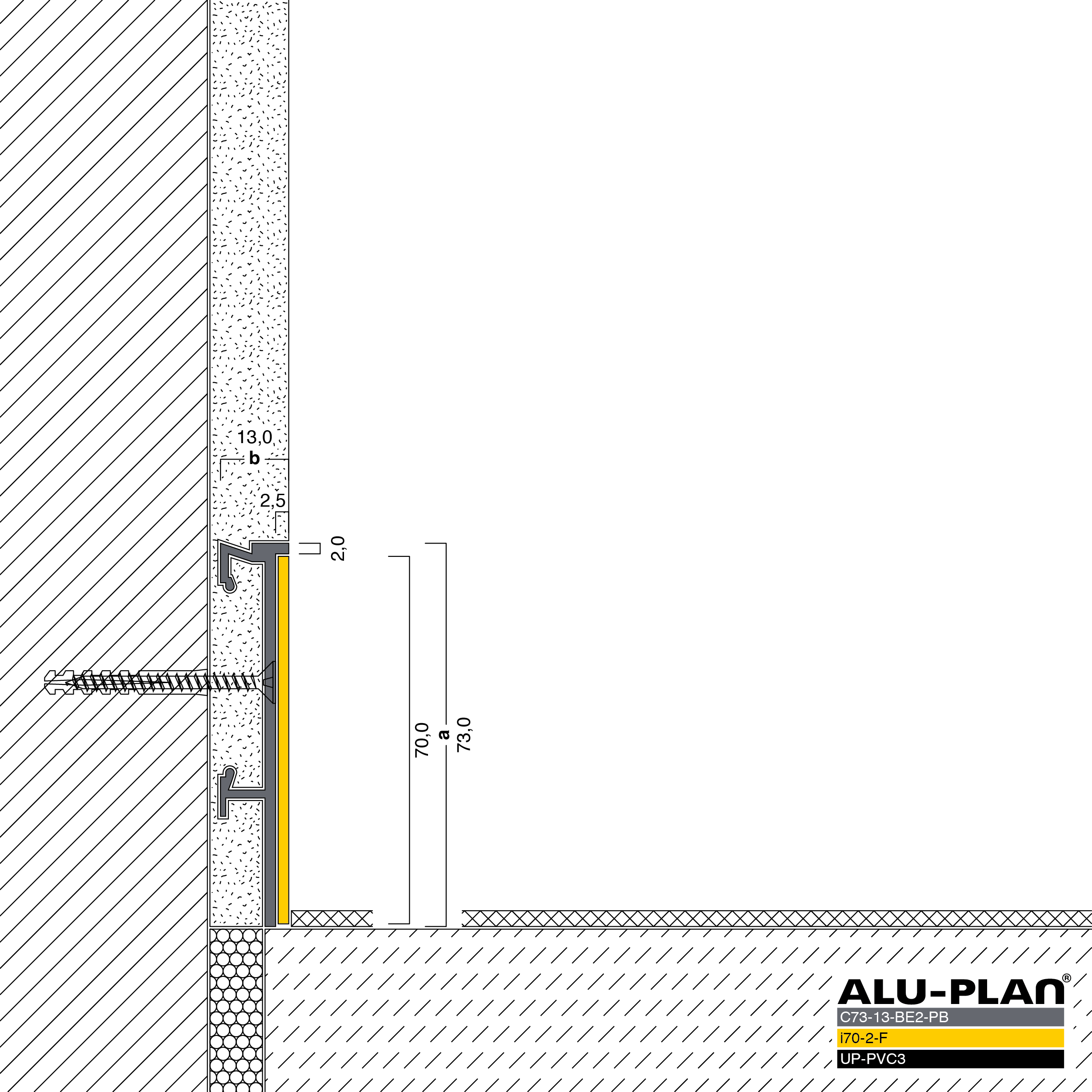 ALU-PLAN® Installation :: C73-13-BE2-PB-i70-2-F-UP-PVC3
