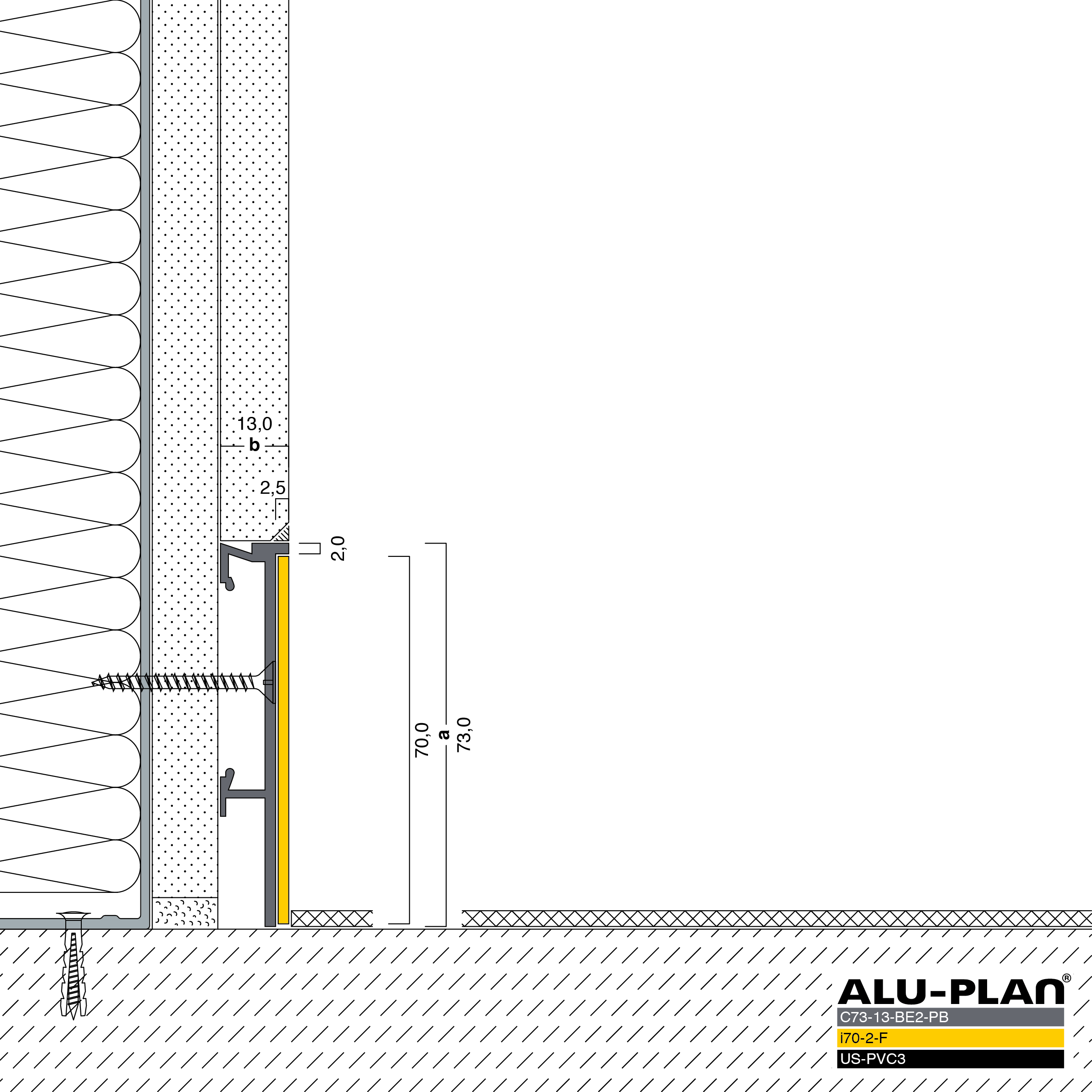 ALU-PLAN® Installation :: C73-13-BE2-PB-i70-2-F-US-PVC3