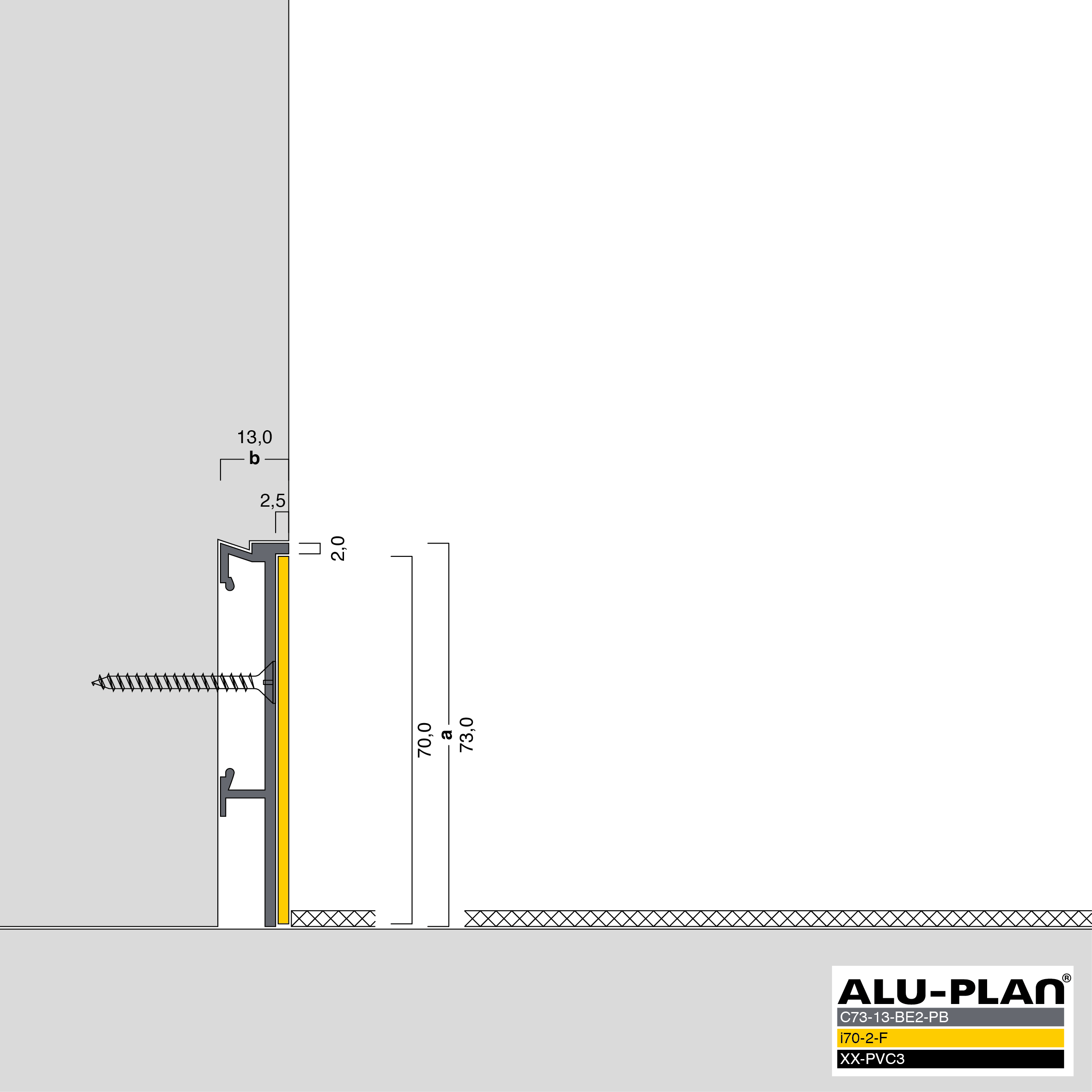 ALU-PLAN® Installation :: C73-13-BE2-PB-i70-2-F-XX-PVC3