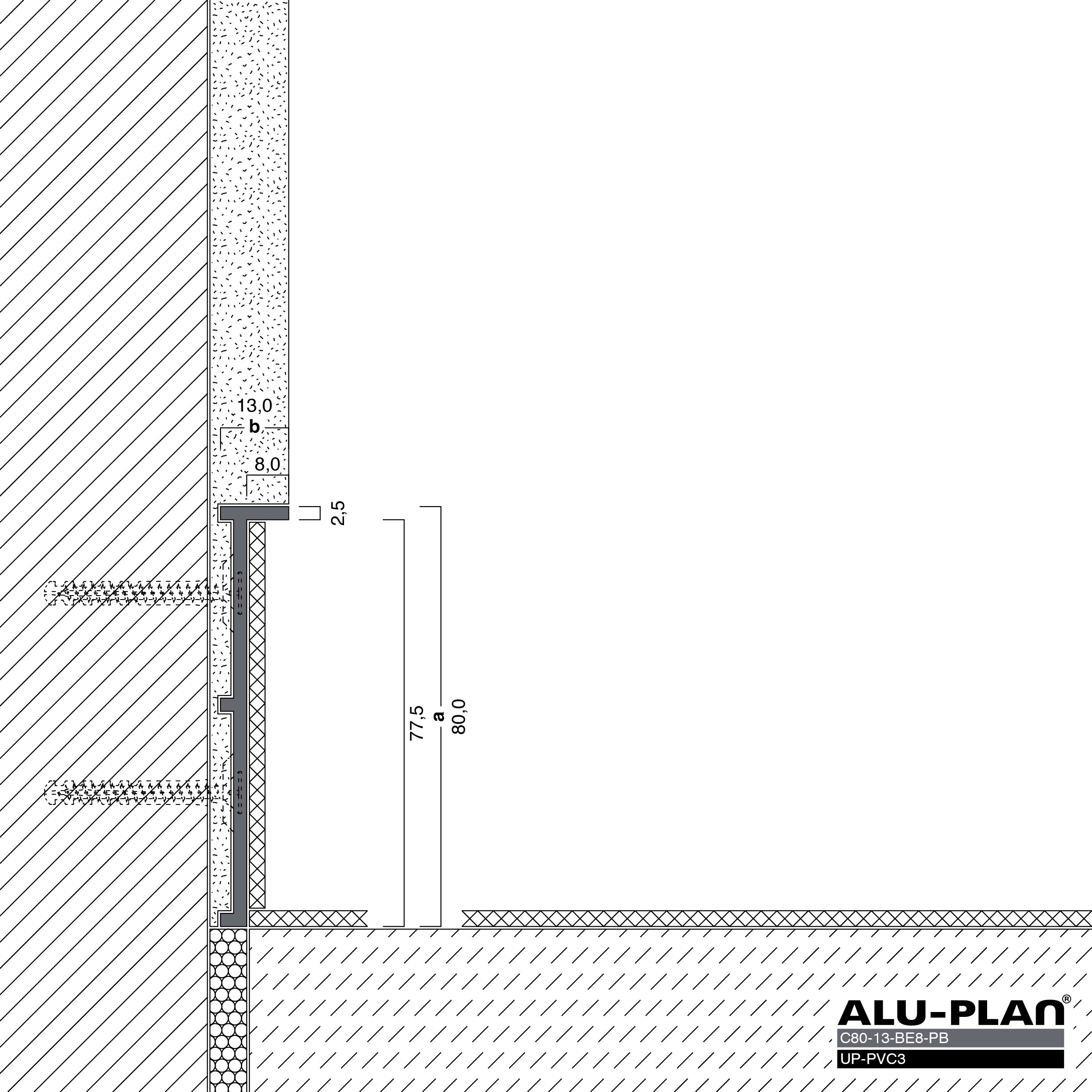 ALU-PLAN® Installation :: C80-13-BE8-PB-UP-PVC3