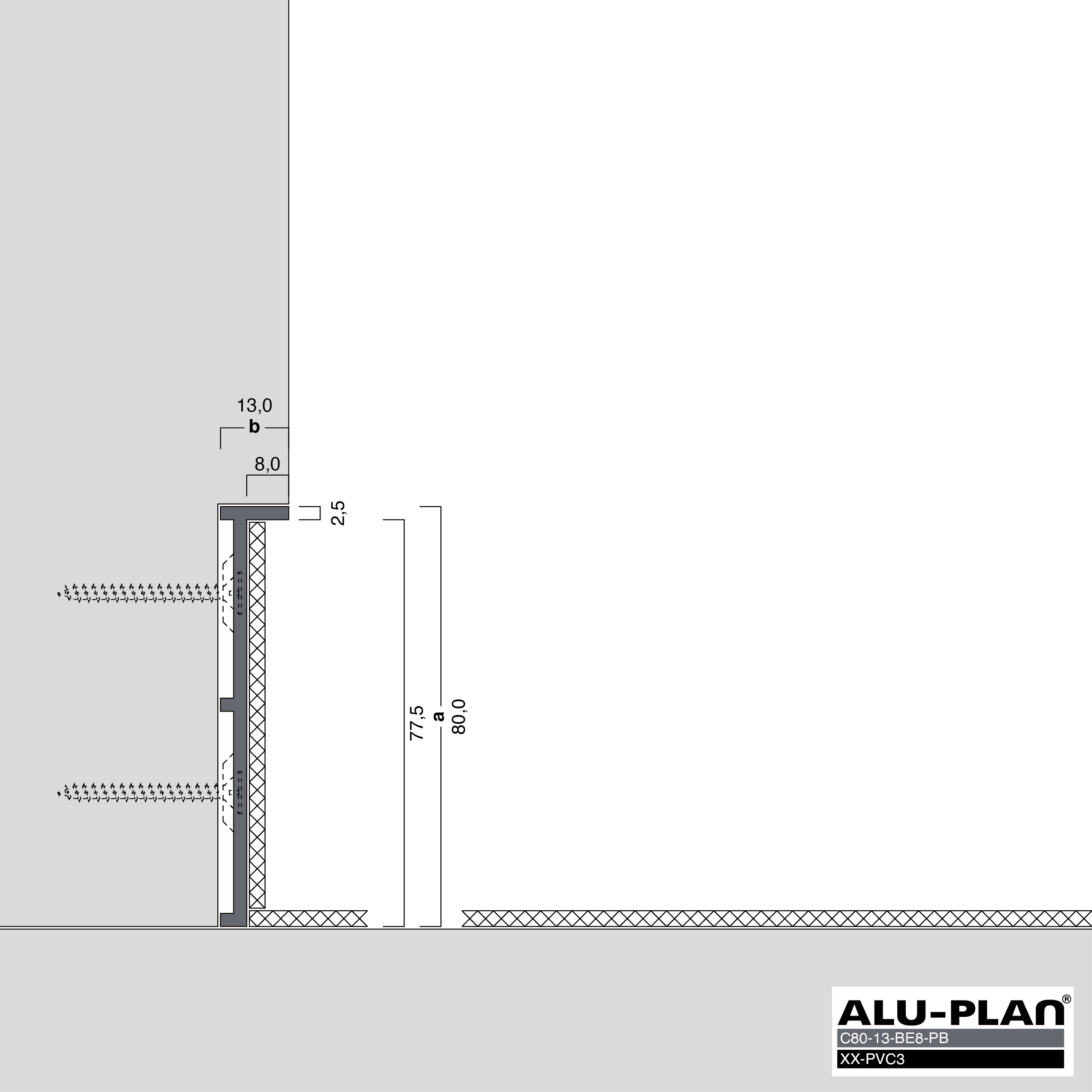 ALU-PLAN® Installation :: C80-13-BE8-PB-XX-PVC3