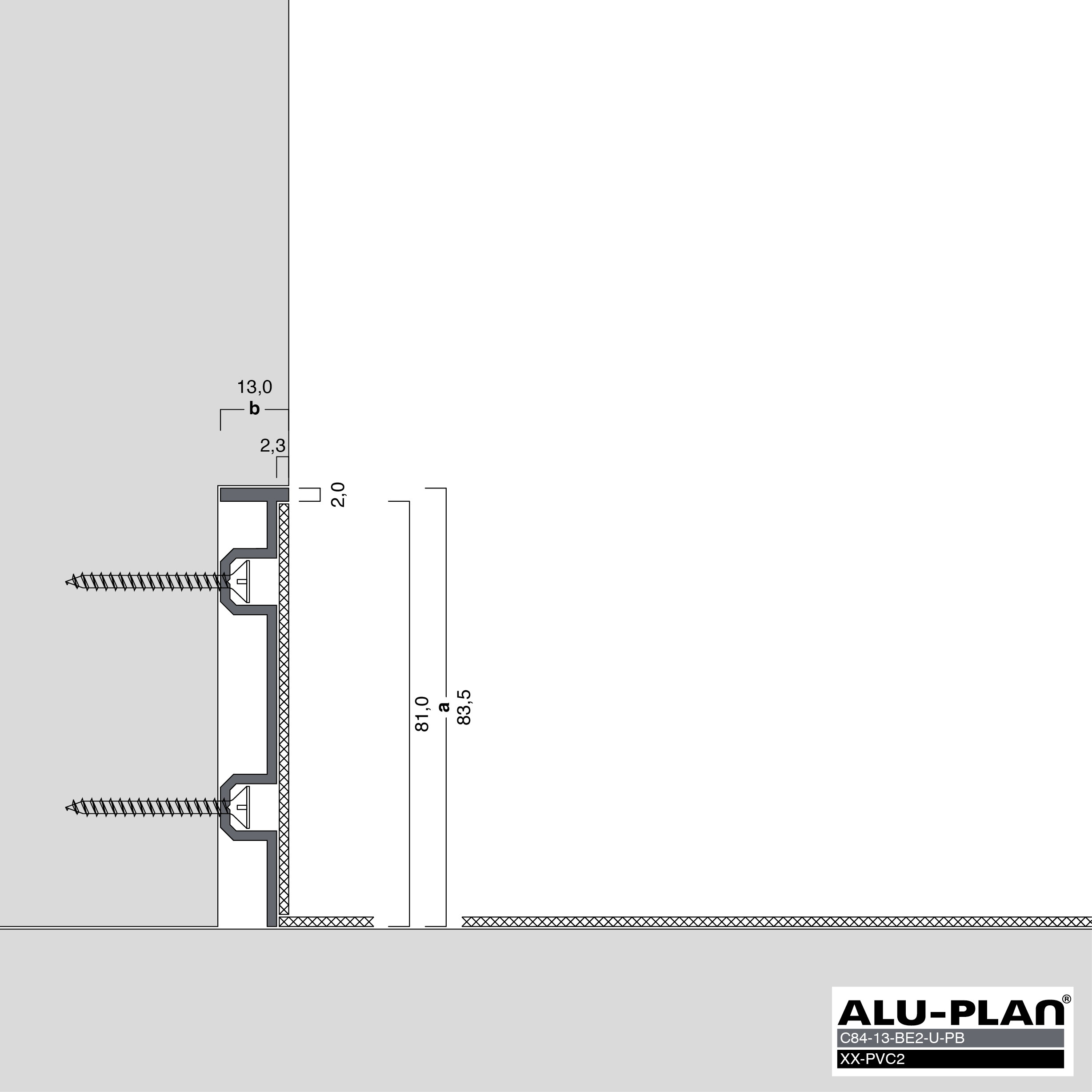ALU-PLAN® Installation :: C84-13-BE2-U-PB-XX-PVC2