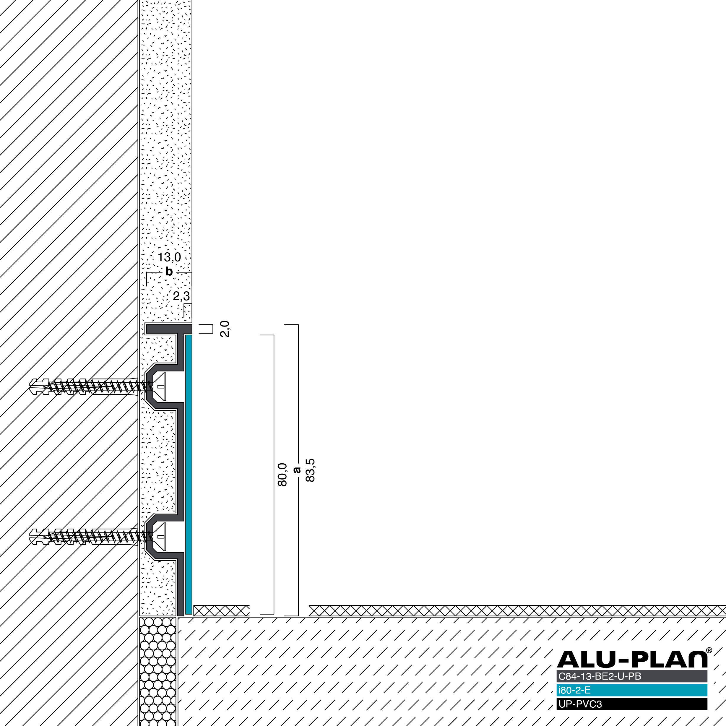 ALU-PLAN® Installation :: C84-13-BE2-U-PB-i80-2-E-UP-PVC3