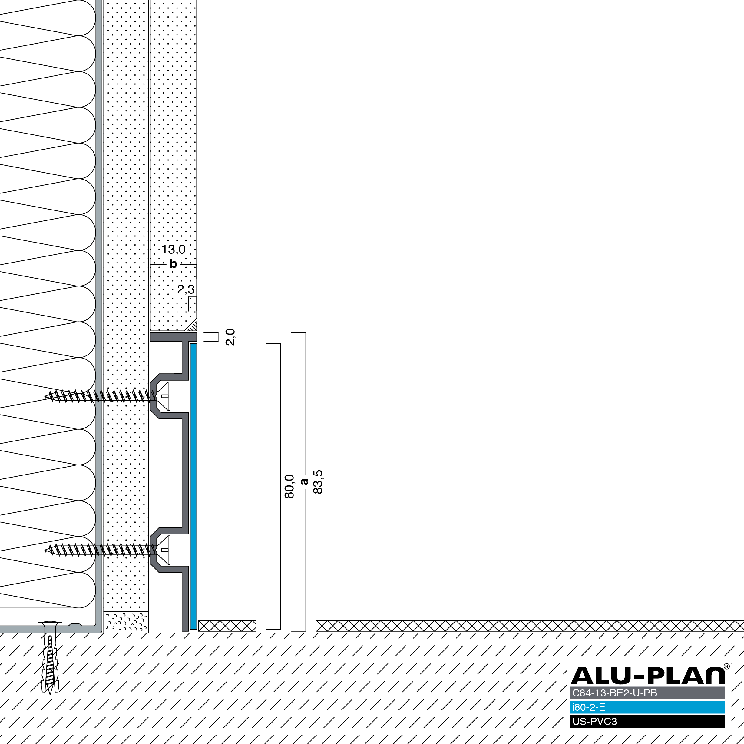 ALU-PLAN® Installation :: C84-13-BE2-U-PB-i80-2-E-US-PVC3