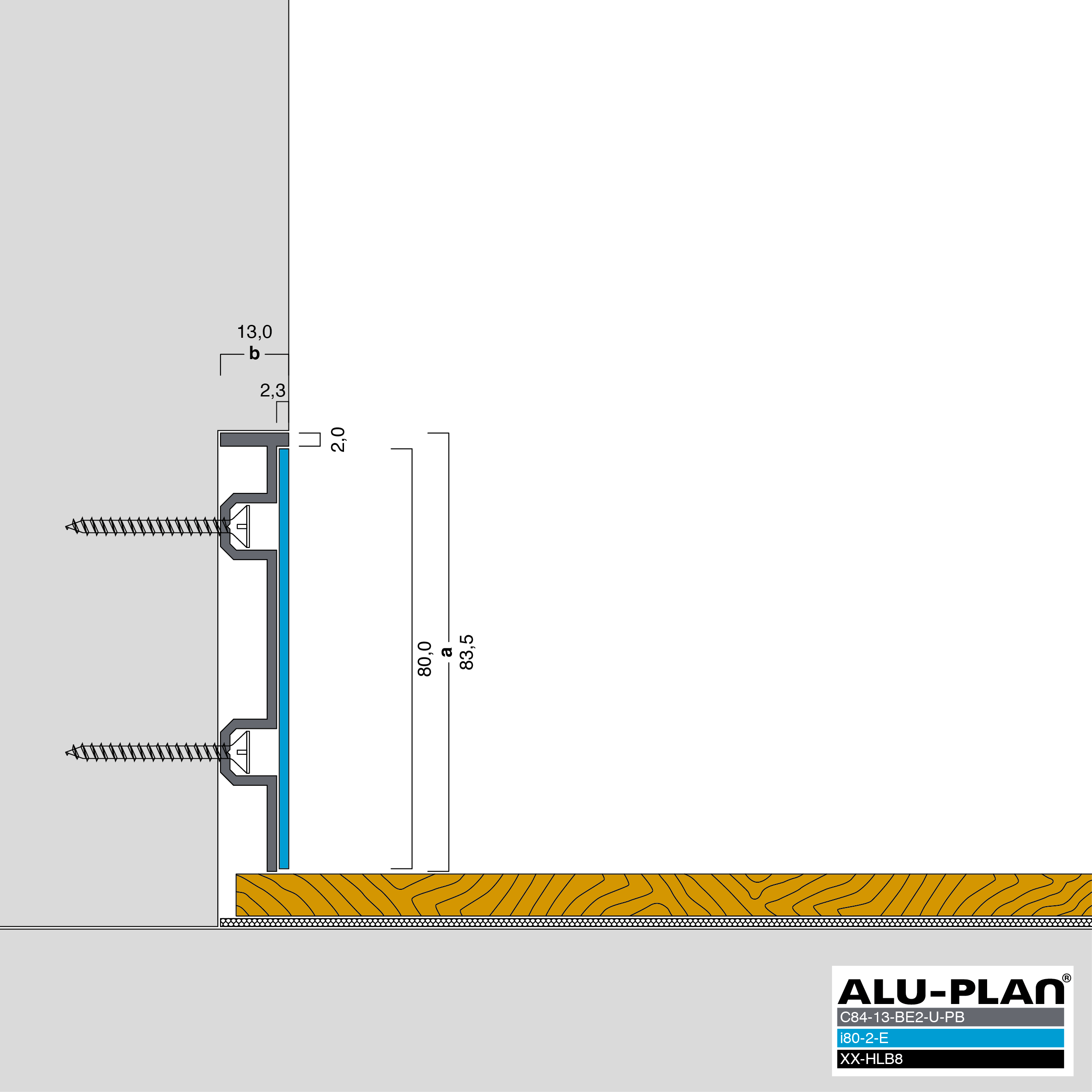 ALU-PLAN® Installation :: C84-13-BE2-U-PB-i80-2-E-XX-HLB8