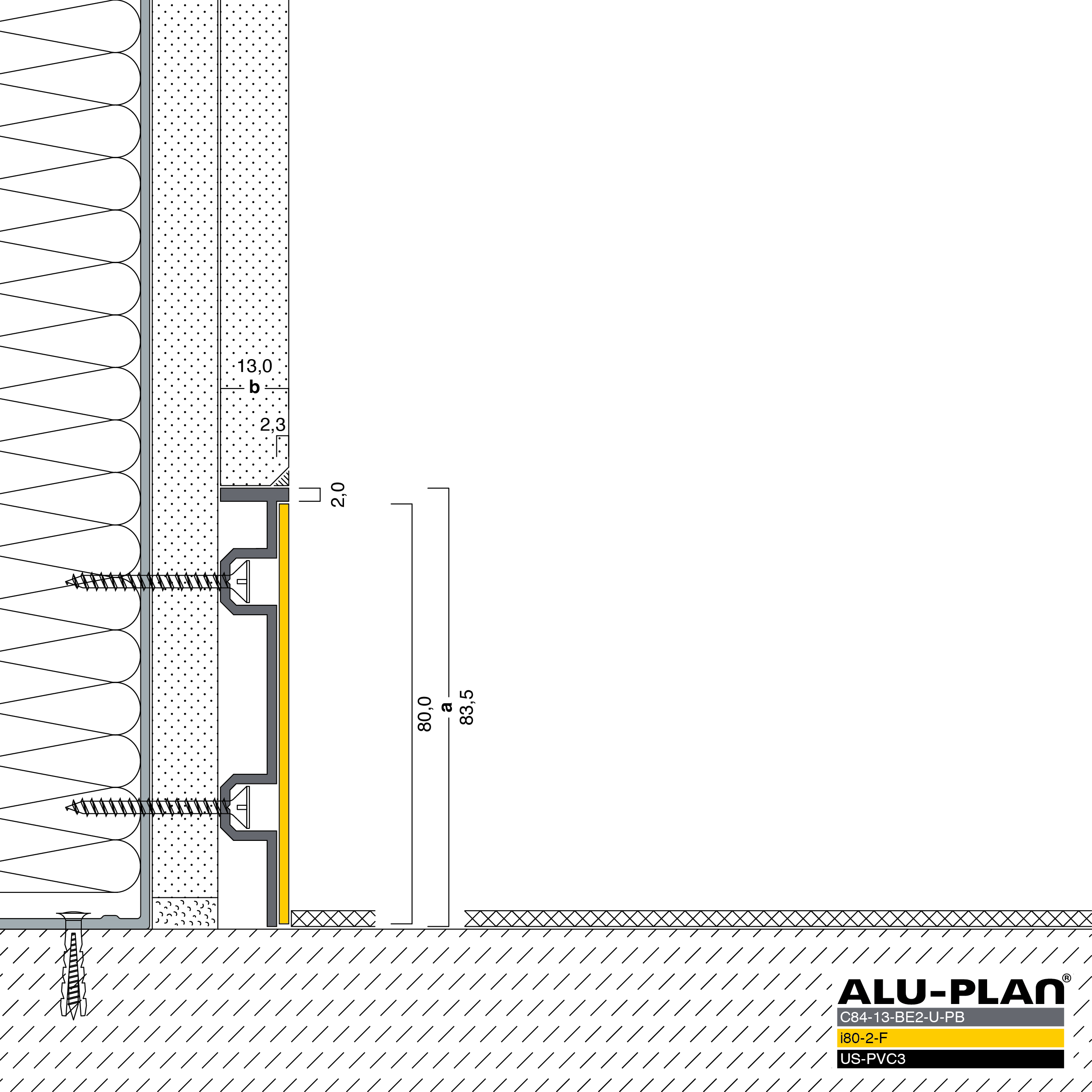 ALU-PLAN® Installation :: C84-13-BE2-U-PB-i80-2-F-US-PVC3